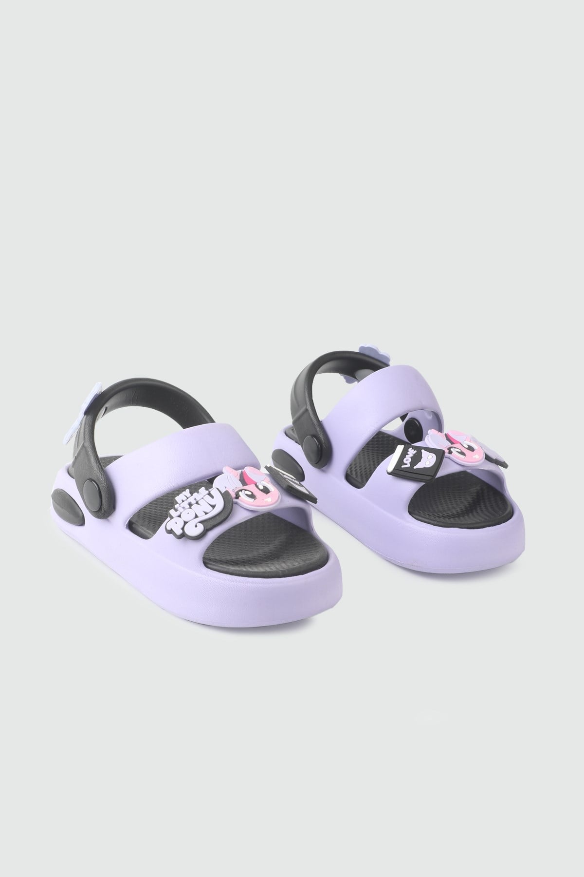 Emojili Detaylı Çocuk Günlük Sandalet Lila Siyah Çocuk Sandalet TWİNGO 4505 Kategorisiz Twingo TWİNGO 26Y 4505 Emoji