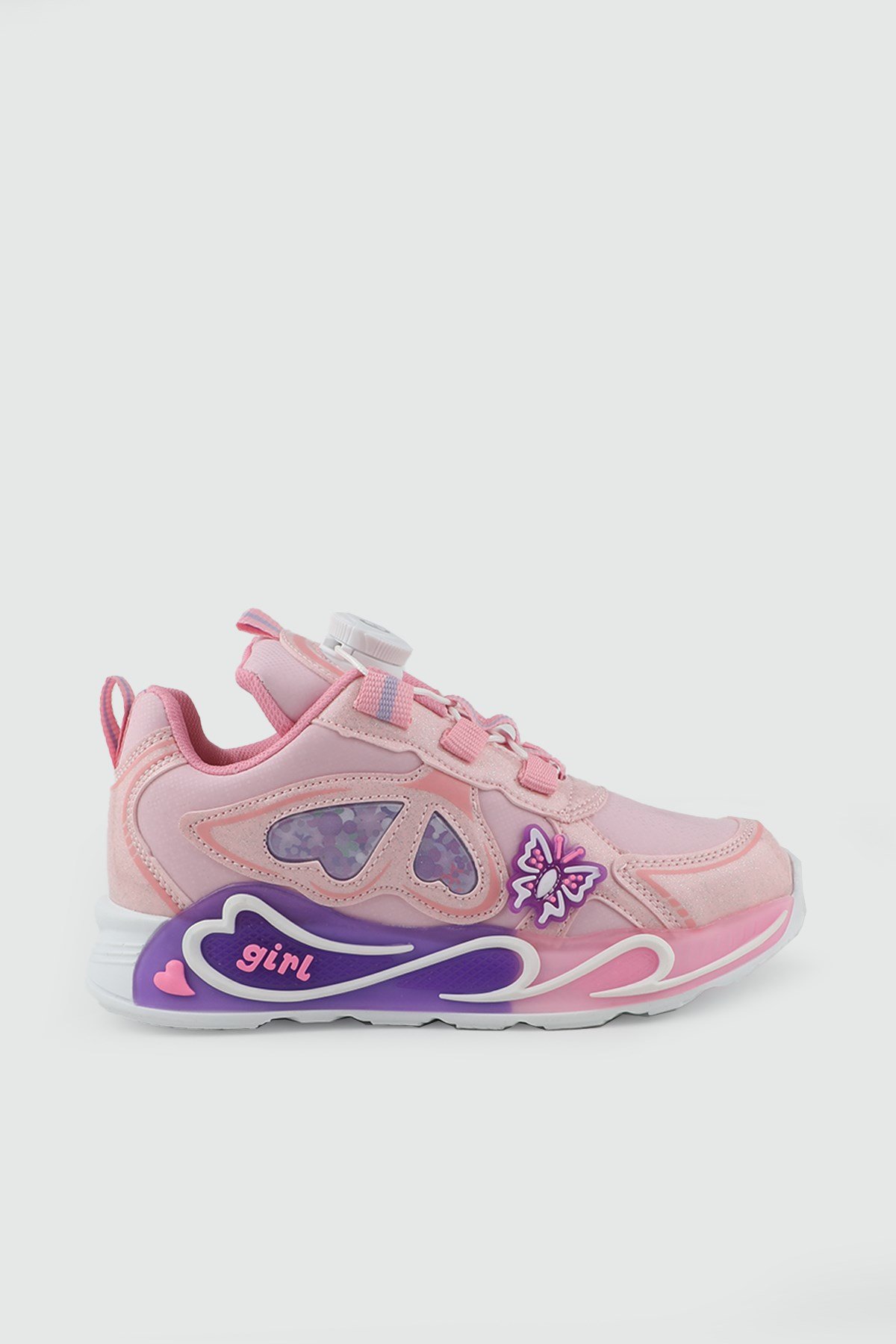Emojili Kız Çocuk Spor Ayakkabı Pembe Çocuk Spor Ayakkabı YİDO 020 F Çocuk Günlük Spor Ayakkabı YİDO YİDO 020 FİLET 26K