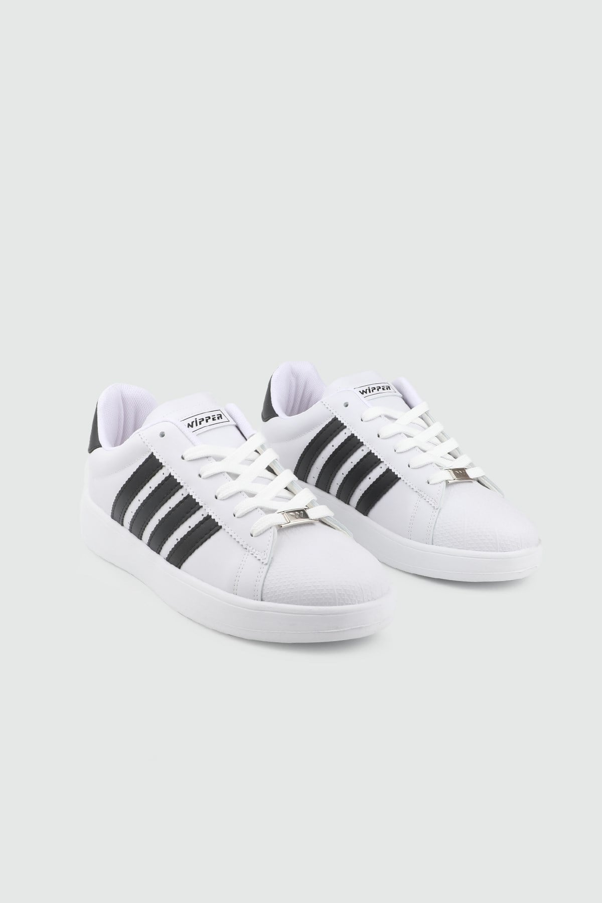 Erkek Spor Ayakkabı Beyaz Siyah Erkek Günlük Sneaker WİPPER 035 Erkek Sneaker Wipper WİPPER 035 CİLT MER SPOR