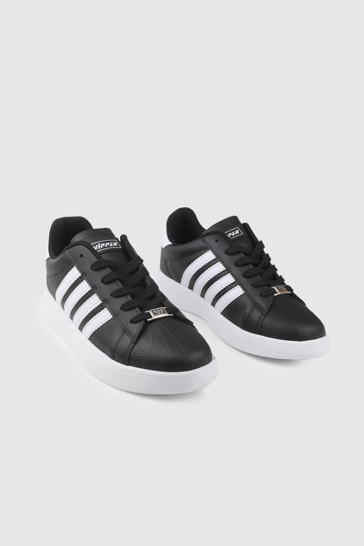 Erkek Spor Ayakkabı Siyah Beyaz Erkek Günlük Sneaker WİPPER 035 Erkek Sneaker Wipper WİPPER 035 CİLT MER SPOR