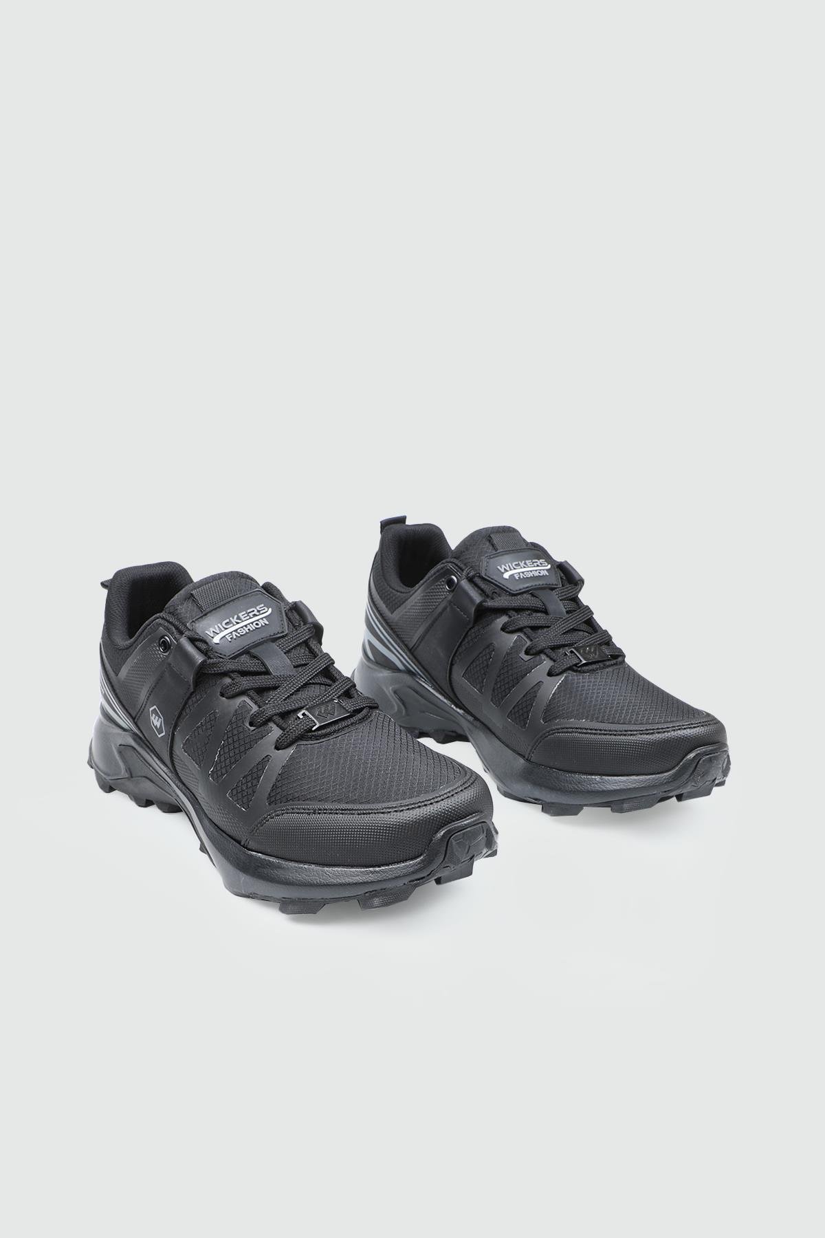 erkek spor ayakkabı Siyah Füme Günlük Rahat WİCKERS 2923 Erkek Günlük Ayakkabı Wickers WİCKERS 25K 2923 MER SPOR