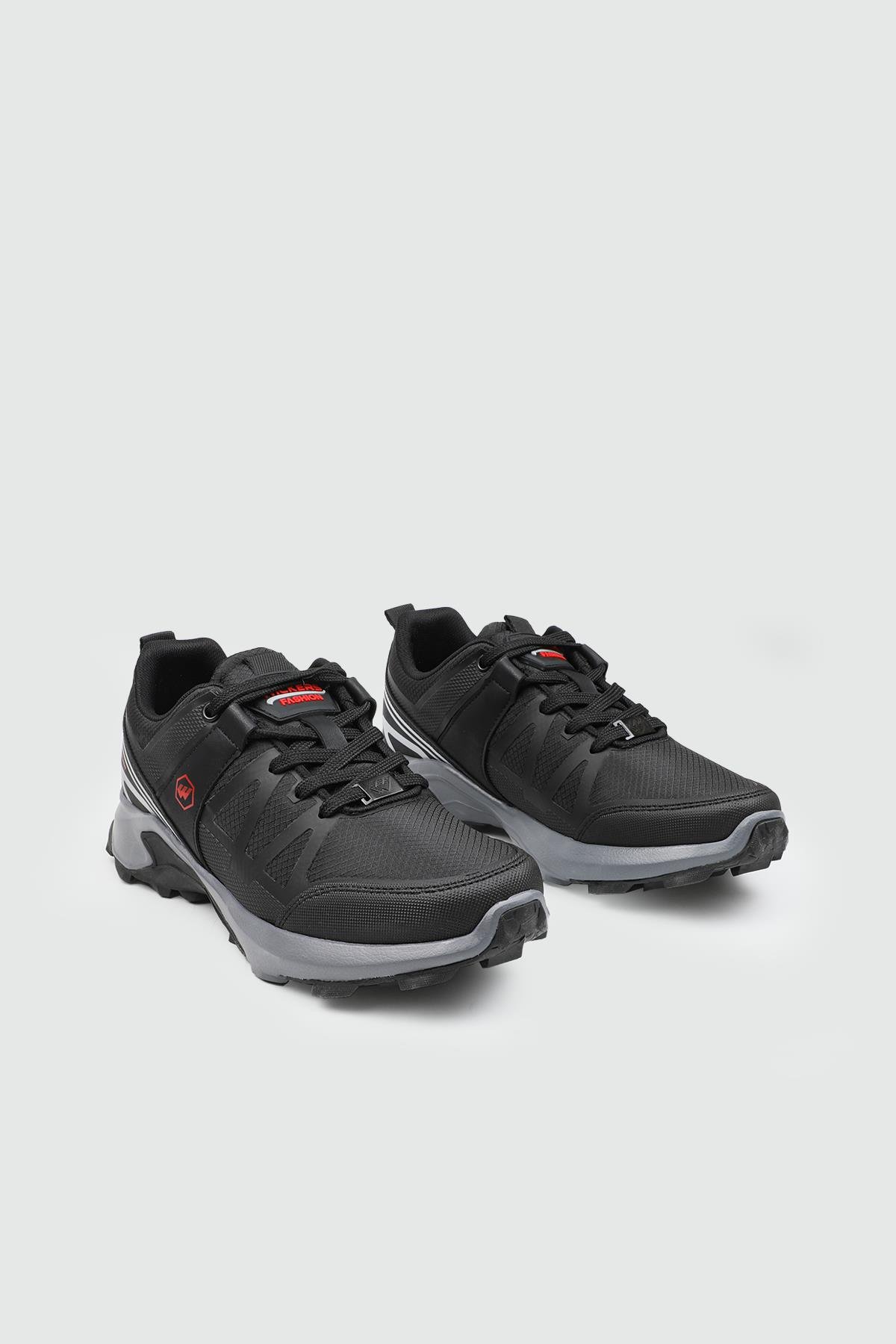 erkek spor ayakkabı Siyah Kırmızı Günlük Rahat WİCKERS 2923 Erkek Günlük Ayakkabı Wickers WİCKERS 25K 2923 MER SPOR