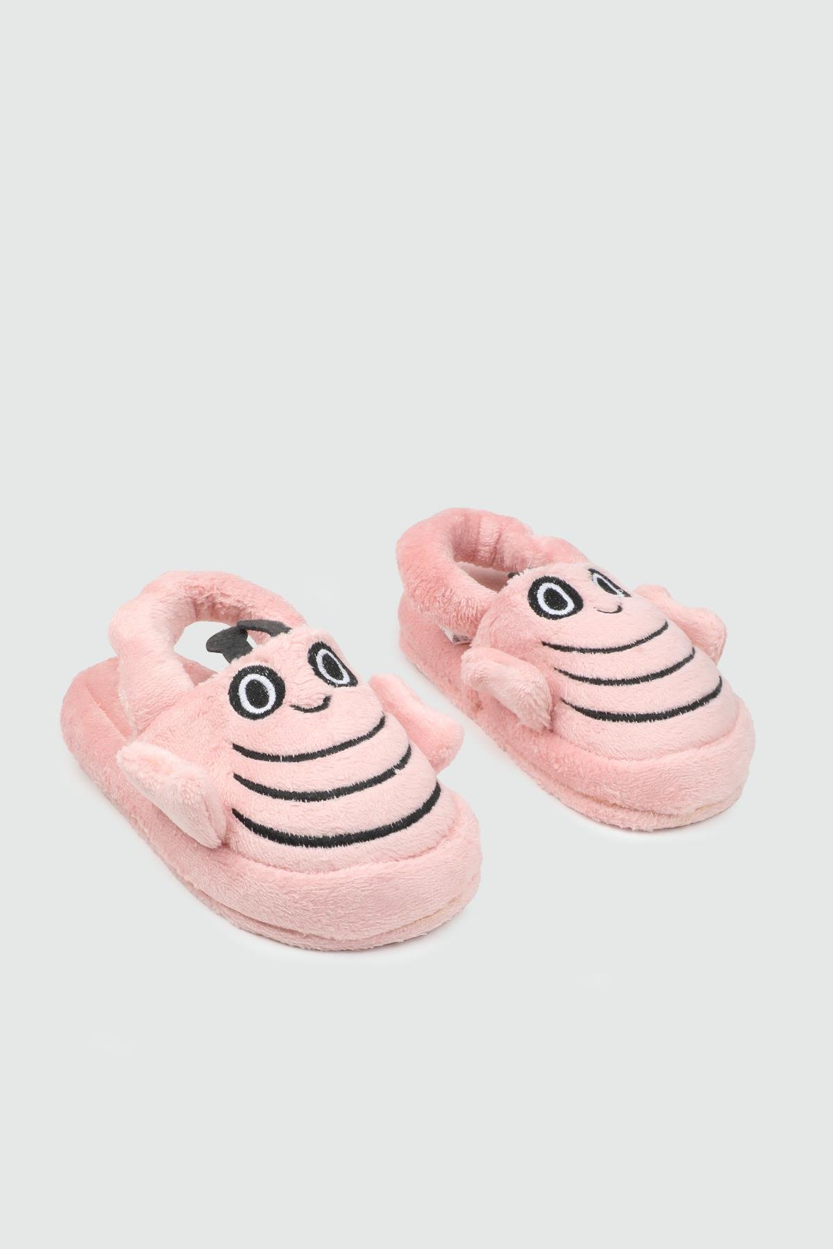 Ev İçi Rahat Hafif Kürklü Pembe Çocuk Panduf My Bella Arılı Filet 25K Çocuk Panduf MyBella My Bella Arılı Filet 25K