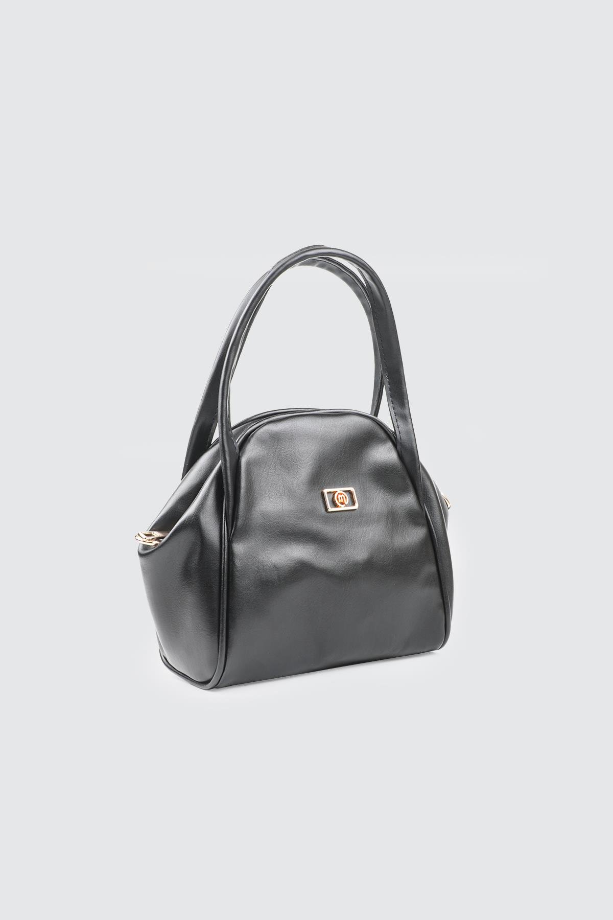 Fermuarlı Çıtlı El Ve Omuz Çanta Siyah Rugan Kadın Günlük El Ve Omuz Çanta Mimoza 8183 Günlük Çanta Mimoza Çanta Mimoza 8183