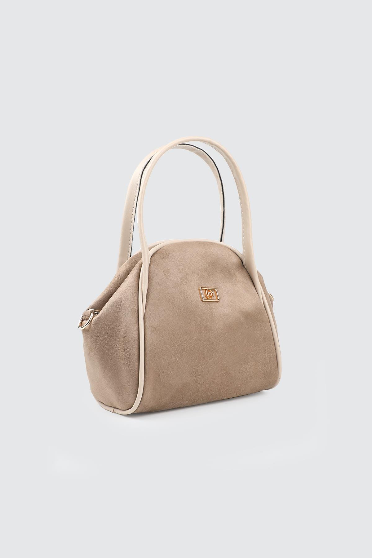 Fermuarlı Çıtlı El Ve Omuz Çanta Vizon Kadın Günlük El Ve Omuz Çanta Mimoza 8183 Günlük Çanta Mimoza Çanta Mimoza 8183