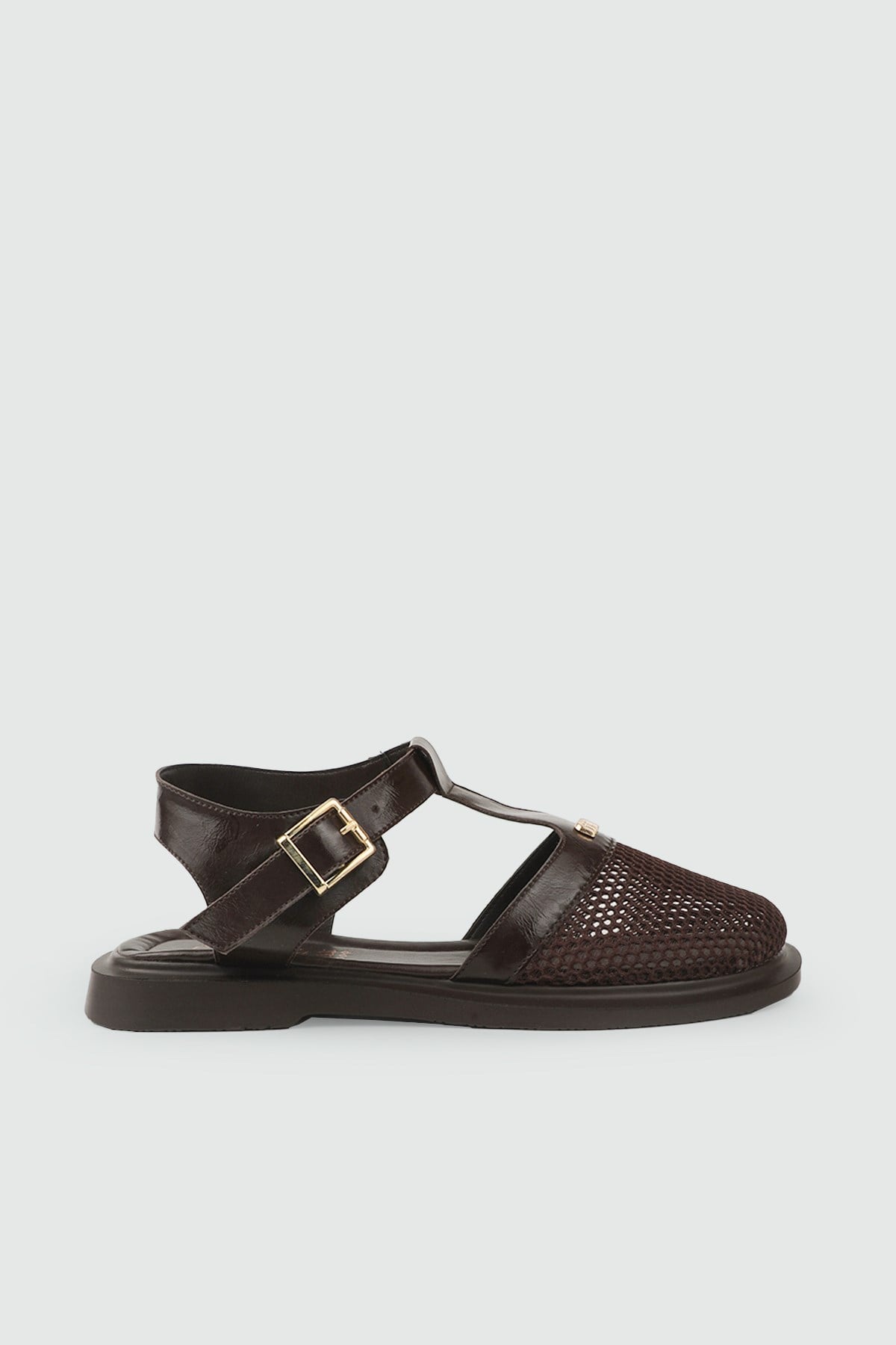Fileli Toka Detaylı Sandalet Kahve Rustik Kadın Sandalet My Bella S-26520 Kadın Düz Sandalet MY BELLA My Bella S-26520 Kadın 26Y