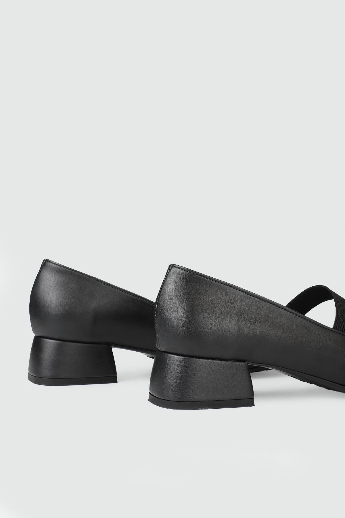 Fileli Topuklu Siyah Kadın Ayakkabı SRP-188 Kadın Alçak Topuklu Serap MYBELLA SRP-143 Kadın 25Y