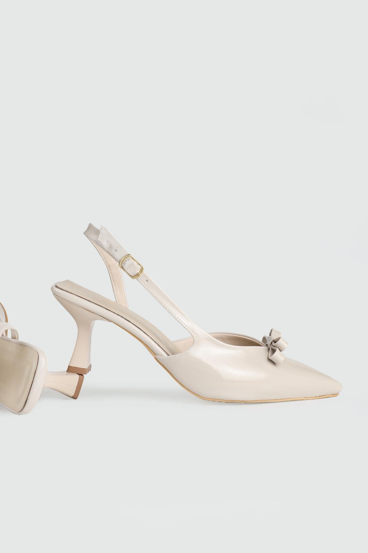 Fiyonklu Topuklu Ten Rugan Kadın Ayakkabı TU-710 Kadın Yüksek Topuklu MyBella My Bella TU-710 Kadın 25Y