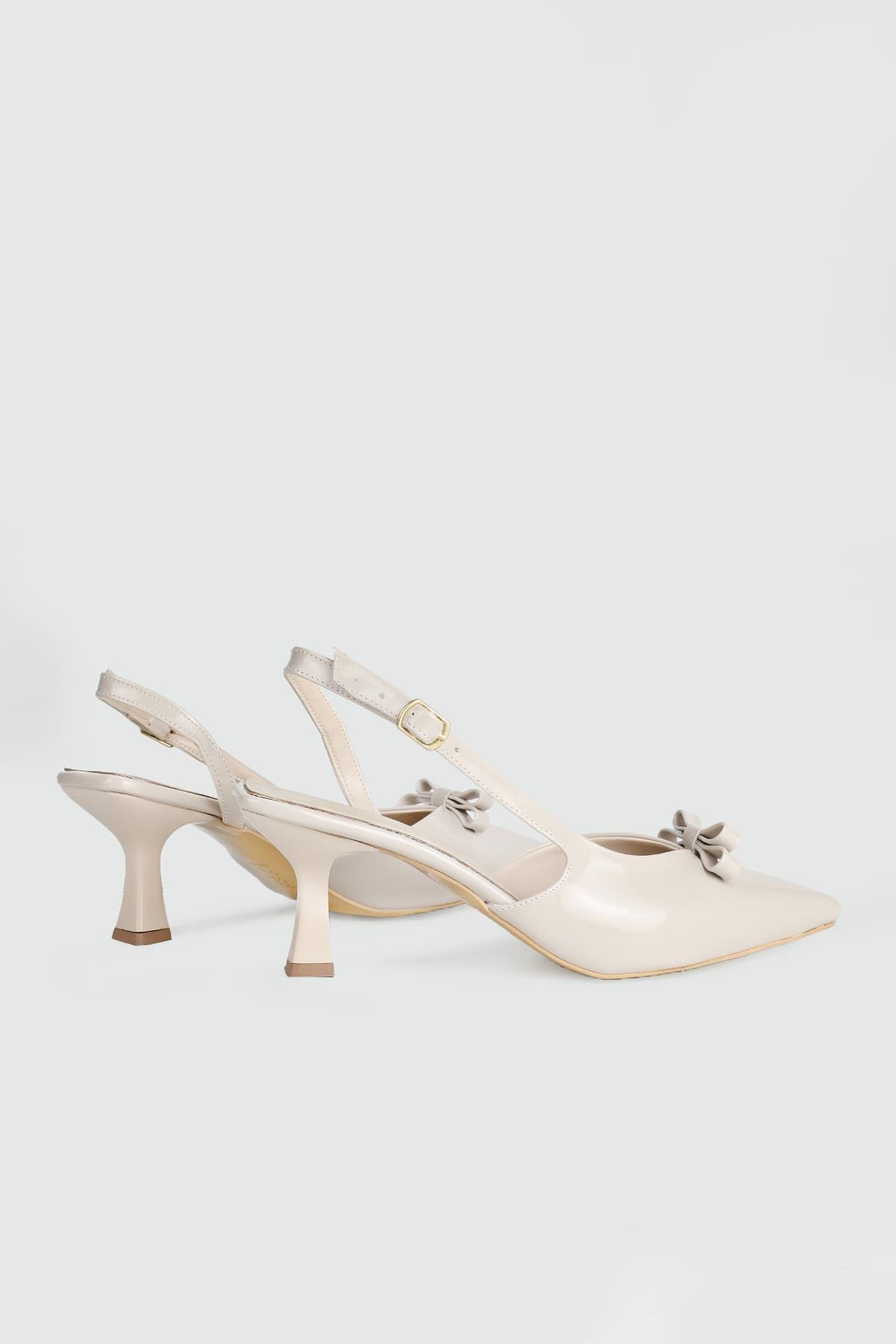 Fiyonklu Topuklu Ten Rugan Kadın Ayakkabı TU-710 Kadın Yüksek Topuklu MyBella My Bella TU-710 Kadın 25Y