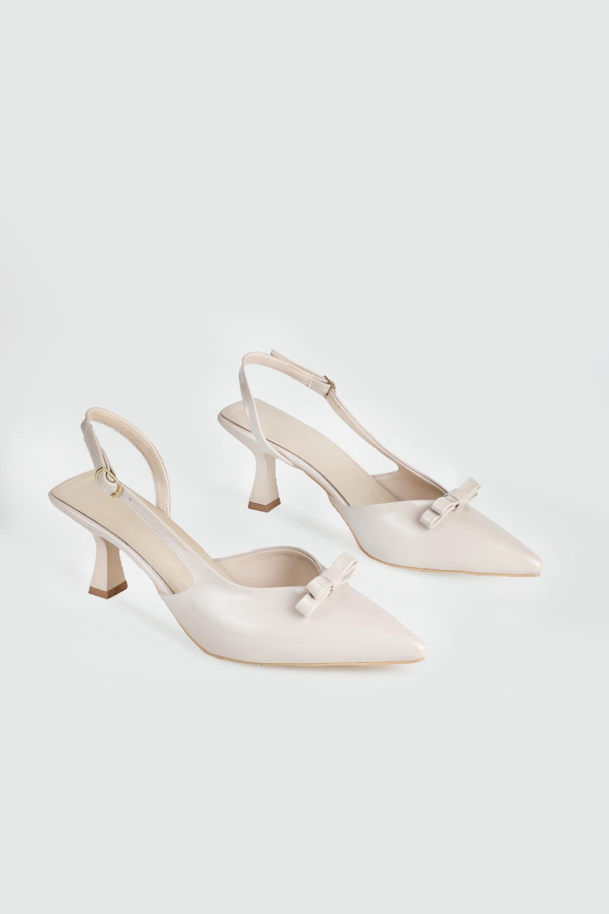 Fiyonklu Topuklu Ten Rugan Kadın Ayakkabı TU-710 Kadın Yüksek Topuklu MyBella My Bella TU-710 Kadın 25Y