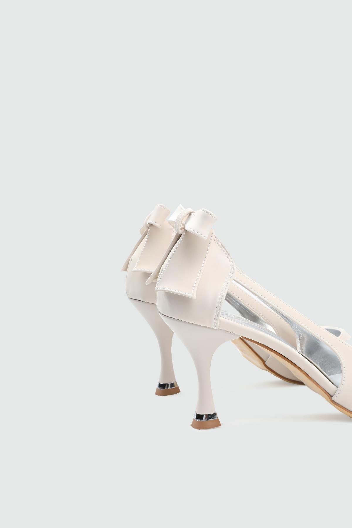 Fiyonklu Topuklu Ten Vakum Kadın Ayakkabı SÇ-261 Kadın Yüksek Topuklu Carla Bella My Bella SÇ-261 Kadın 25Y