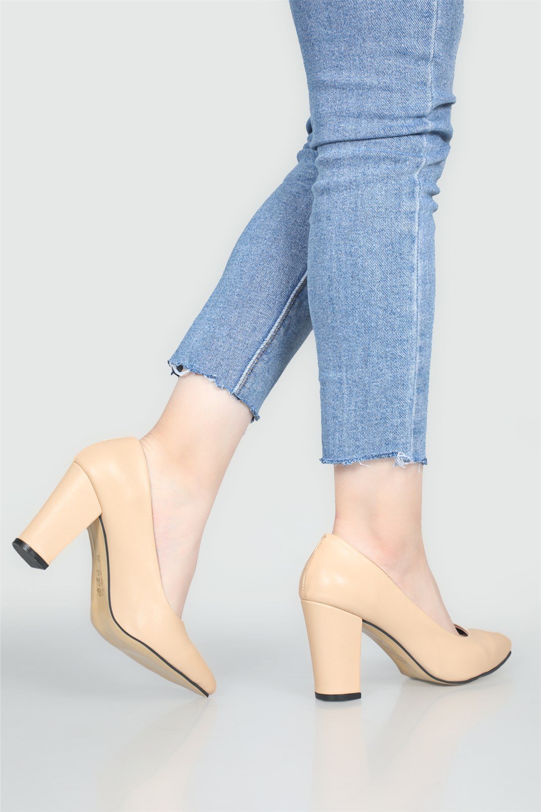 Günlük 9 cm Topuklu Nut Kadın Ayakkabı N-2600 Kadın Yüksek Topuklu Carla Bella 7167870