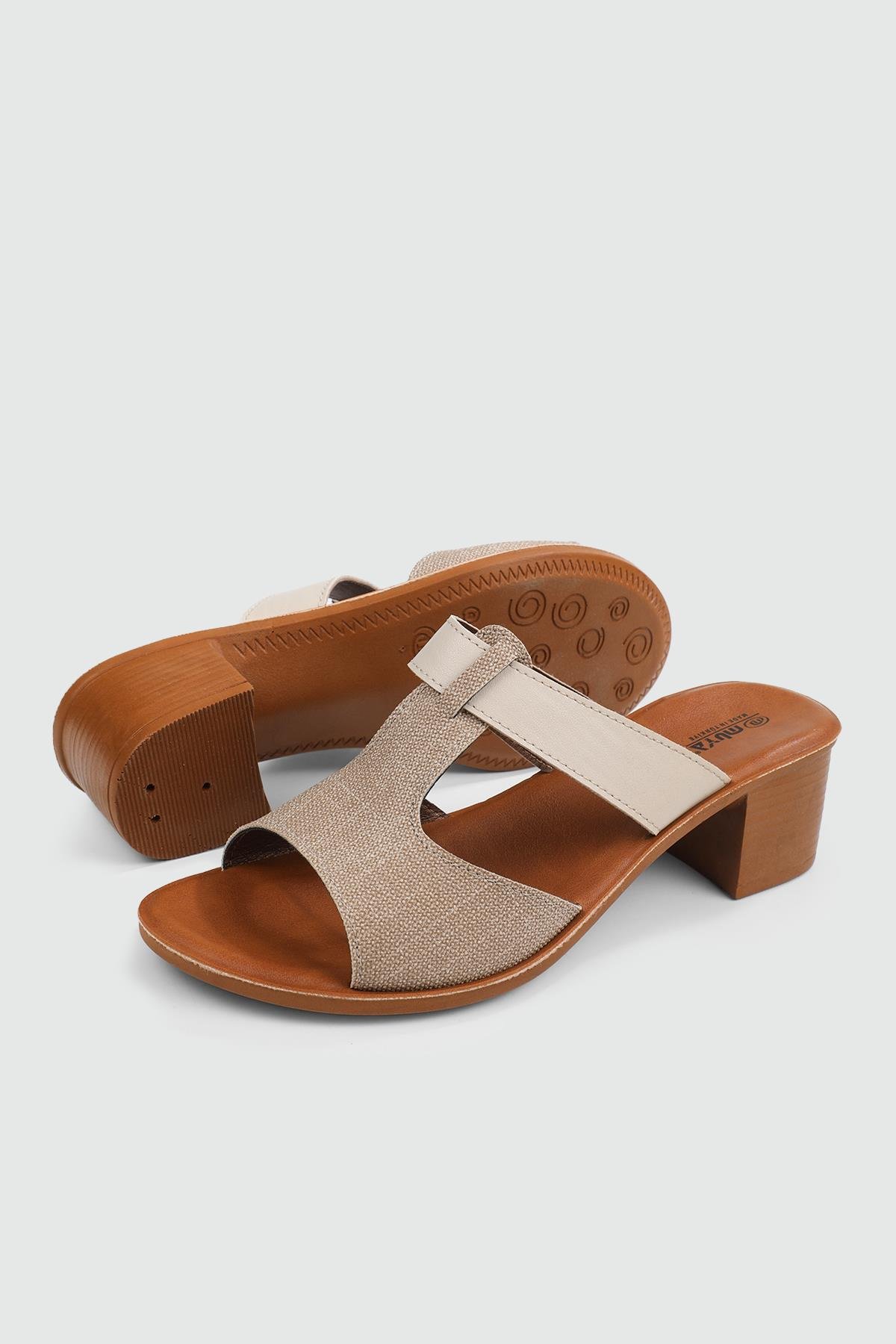 Günlük Anatomik İç Taban Krem Kadın Terlik CERİA Kadın Günlük Terlik Muya MUYA 31010 CERİA ZEN TERLİK