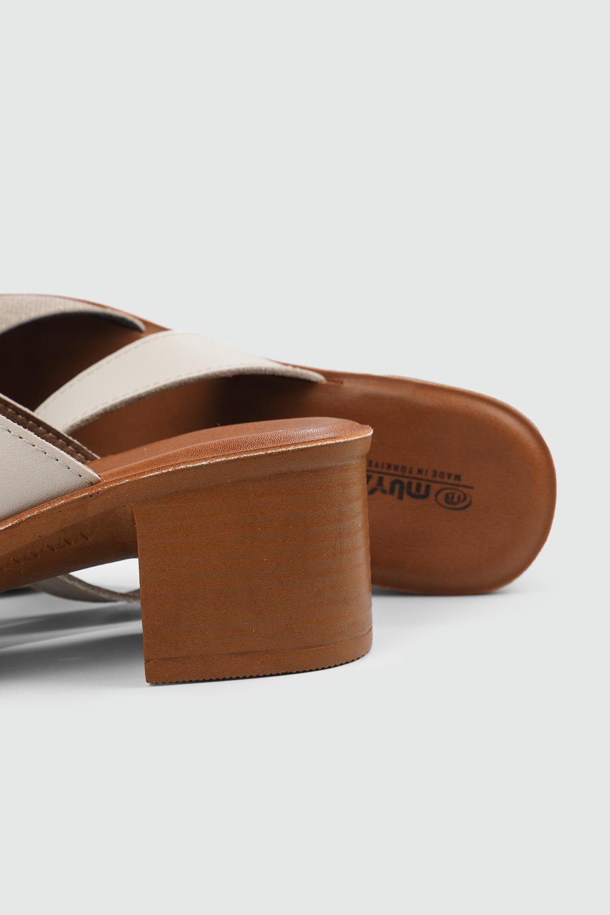 Günlük Anatomik İç Taban Krem Kadın Terlik CERİA Kadın Günlük Terlik Muya MUYA 31010 CERİA ZEN TERLİK