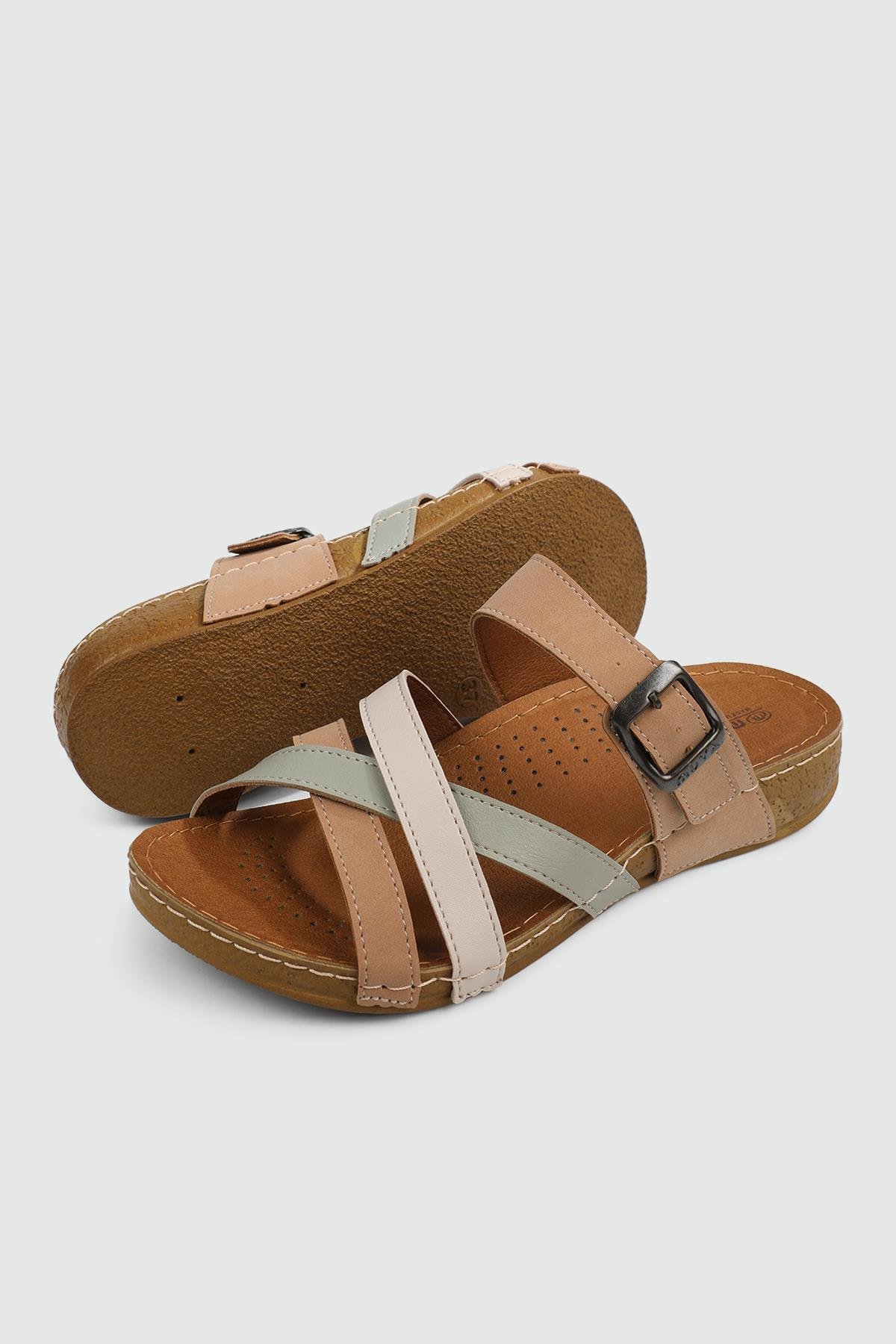 Günlük Anatomik İç Taban Kum Kadın Terlik GİZEH Kadın Günlük Terlik Muya MUYA 31119 GİZEH ZEN TERLİK