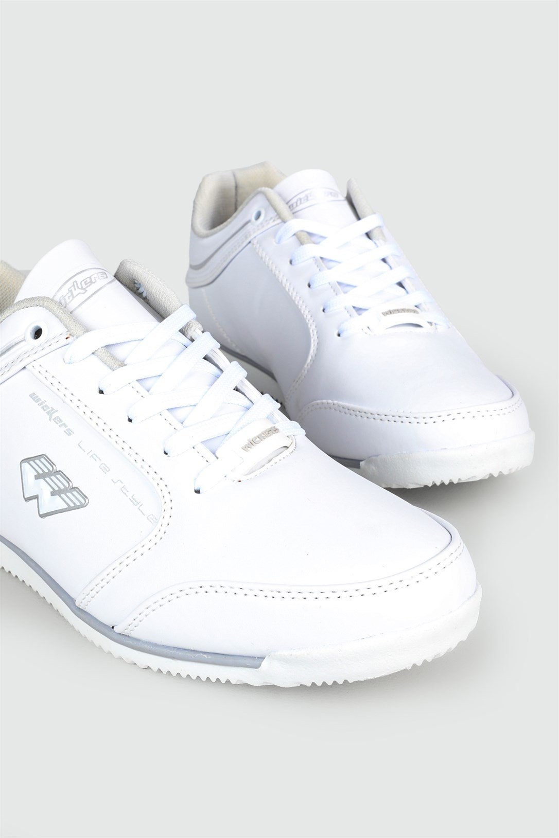 Günlük Bağcıklı Beyaz Gümüş Erkek Spor Ayakkabı 1775 Erkek Günlük Spor Ayakkabı Wickers WİCKERS 1775 MER SPOR 22K