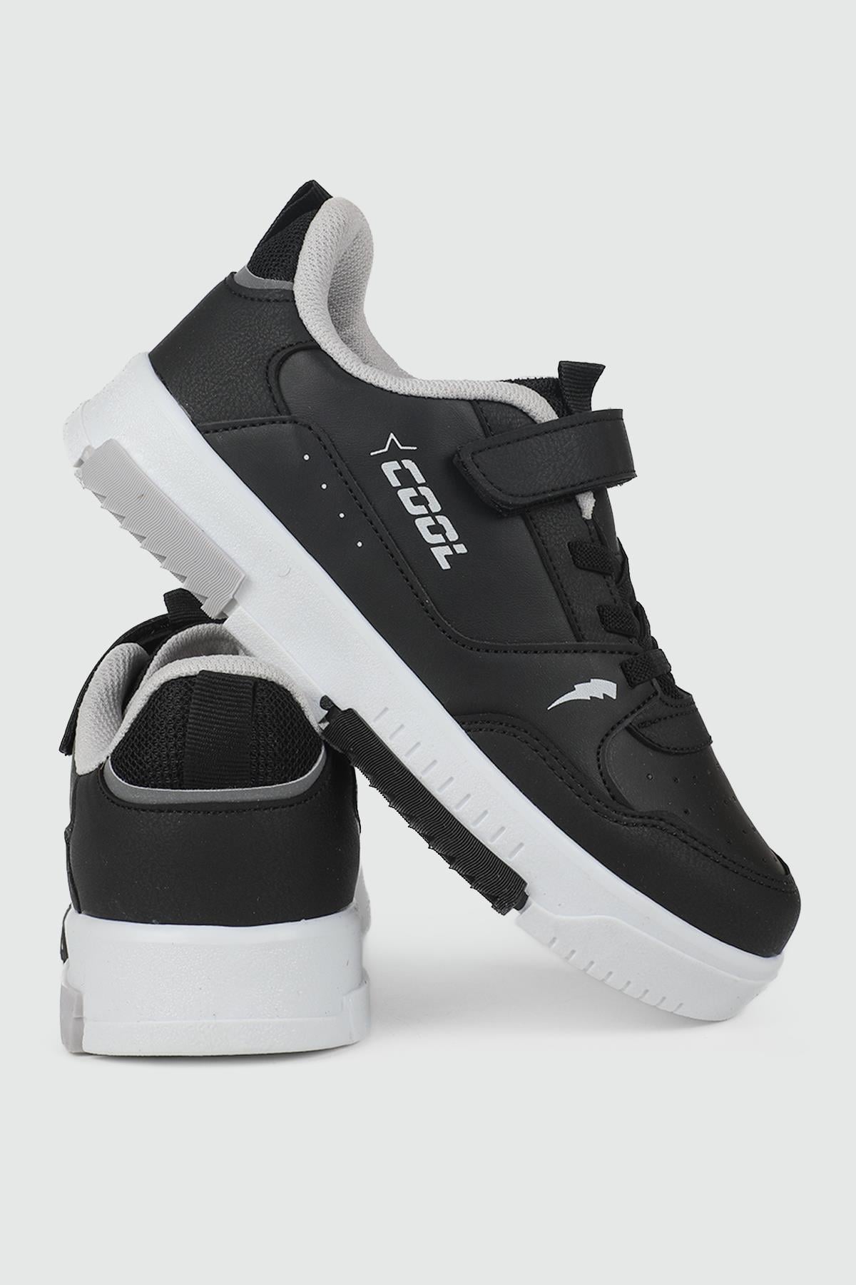 Günlük Bağcıklı Cırtlı Işıklı Siyah Çocuk Spor Ayakkabı MAXFLT Çocuk Günlük Spor Ayakkabı Cool COOL MAX FLT 24Y
