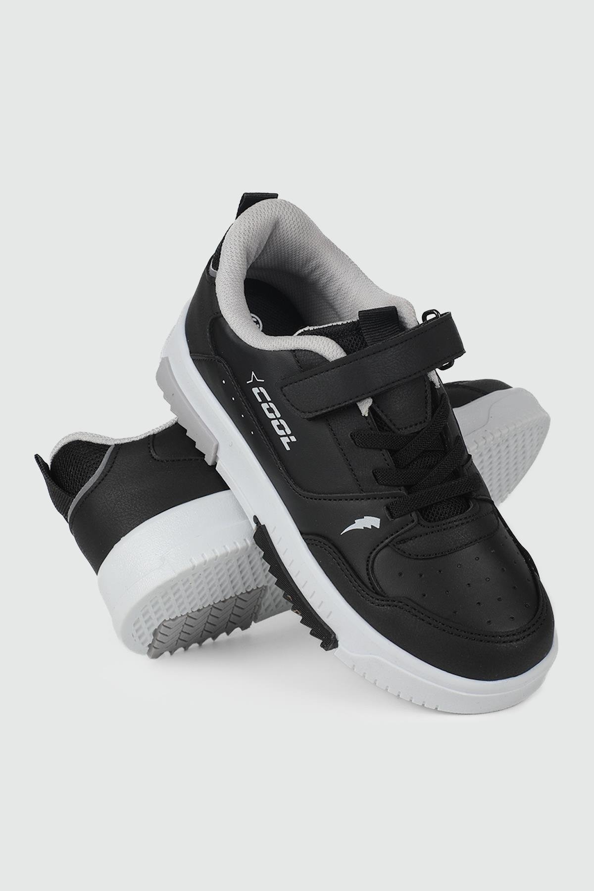 Günlük Bağcıklı Cırtlı Işıklı Siyah Çocuk Spor Ayakkabı MAXFLT Çocuk Günlük Spor Ayakkabı Cool COOL MAX FLT 24Y