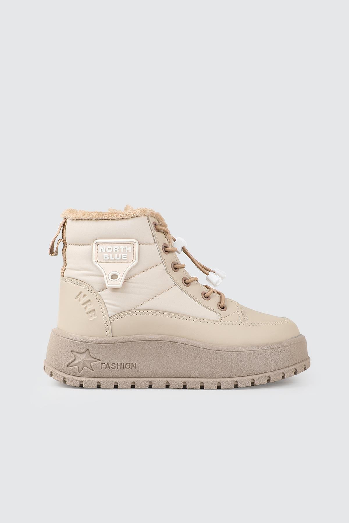 Günlük Bağcıklı Fermuarlı Bej Rahat Unisex Çocuk Kar Botu North Blue 037 Çocuk Yağmur ve Kar Botu North Blue North Blue 037 Filet 25K