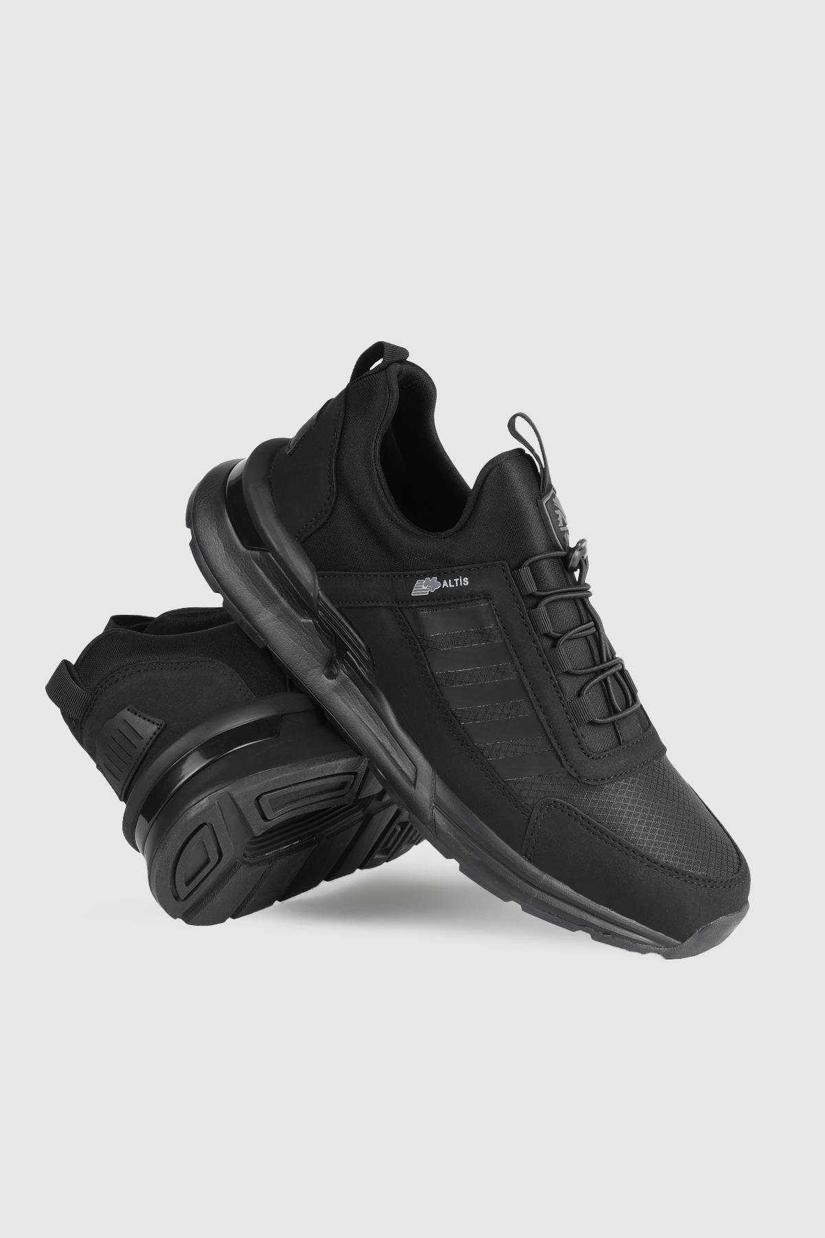 Günlük Bağcıklı Siyah Erkek Spor Ayakkabı 242-2052 Kategorisiz M.P MP 242-2052 MR MER SPOR