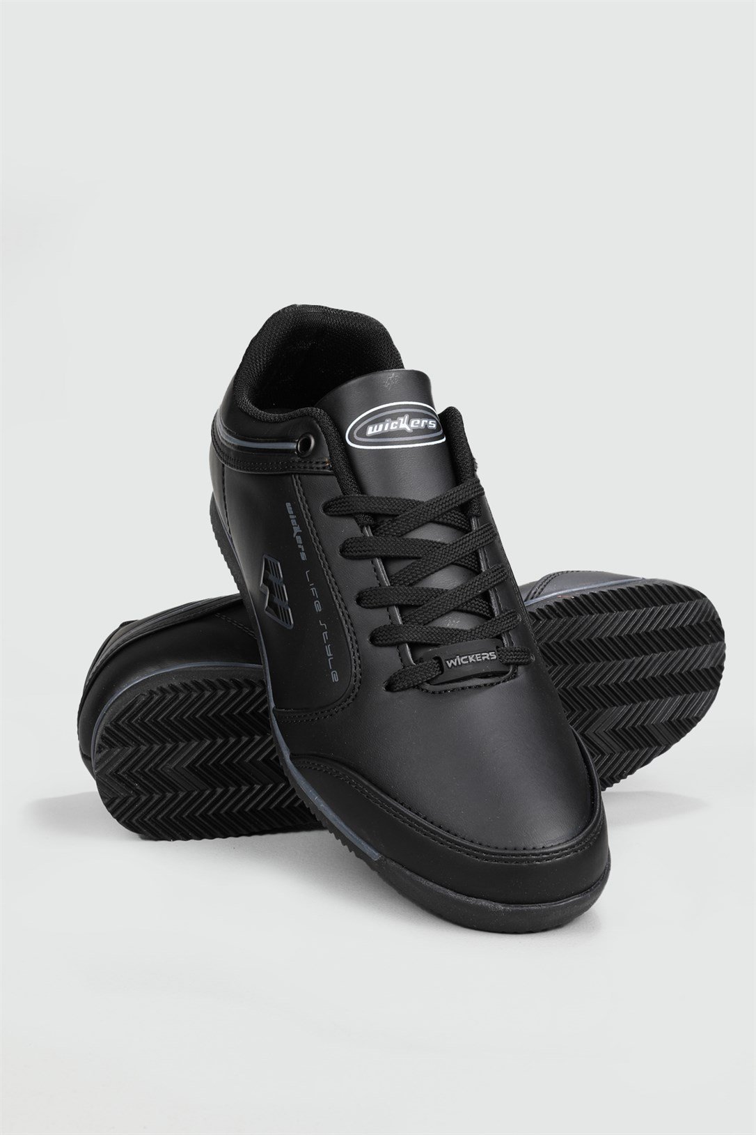 Günlük Bağcıklı Siyah Füme Erkek Spor Ayakkabı 1775 Erkek Günlük Spor Ayakkabı Wickers WİCKERS 1775 MER SPOR 22K