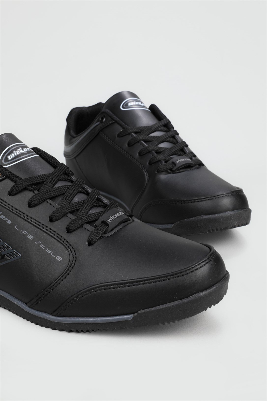 Günlük Bağcıklı Siyah Füme Erkek Spor Ayakkabı 1775 Erkek Günlük Spor Ayakkabı Wickers WİCKERS 1775 MER SPOR 22K