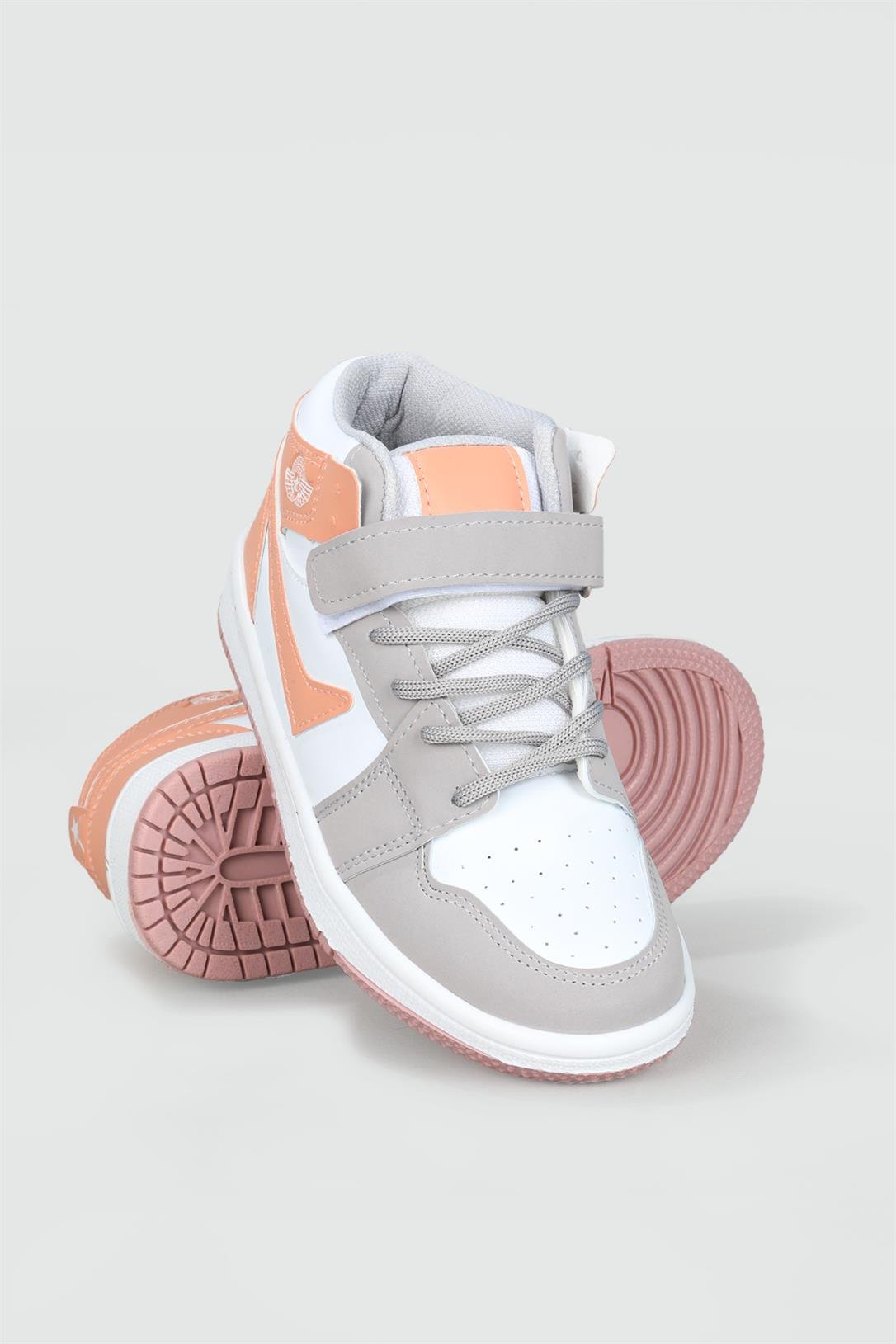 Günlük Buz Beyaz Pudra Çocuk Spor Ayakkabı 8070 Çocuk basketbol Lambırlent LAMBIRLENT 8070 FİLET BASKET