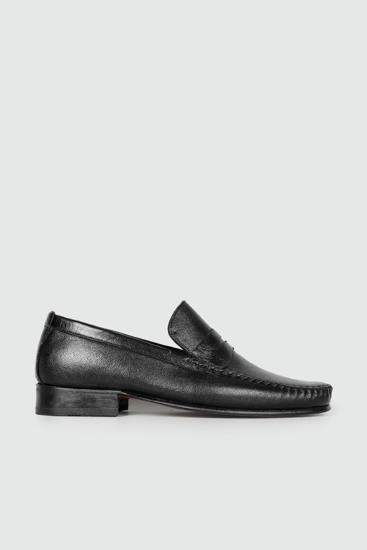 Günlük Deri Kösele Sıyah Erkek Ayakkabı 405 Erkek Klasik Ayakkabı Suphi Şeker SUPHİ ŞEKER 405 MER