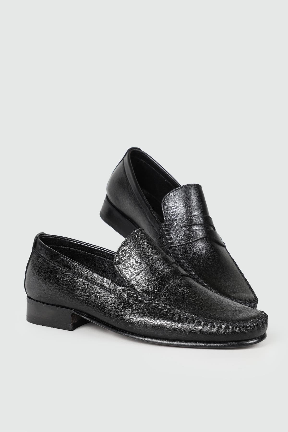 Günlük Deri Kösele Sıyah Erkek Ayakkabı 405 Erkek Klasik Ayakkabı Suphi Şeker SUPHİ ŞEKER 405 MER