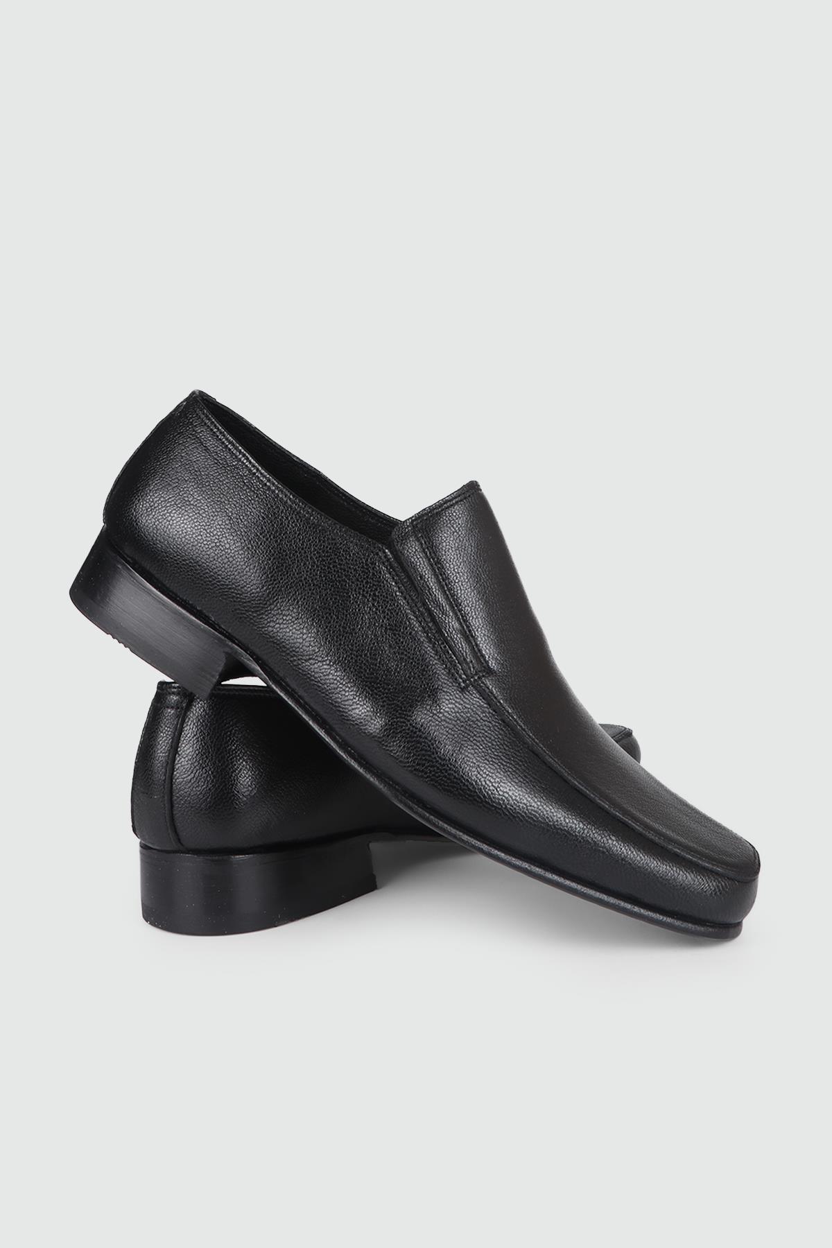 Günlük Deri Kösele Siyah Erkek Ayakkabı 050 Erkek Klasik Ayakkabı Suphi Şeker SUPHİ ŞEKER 050 MER KÖSELE