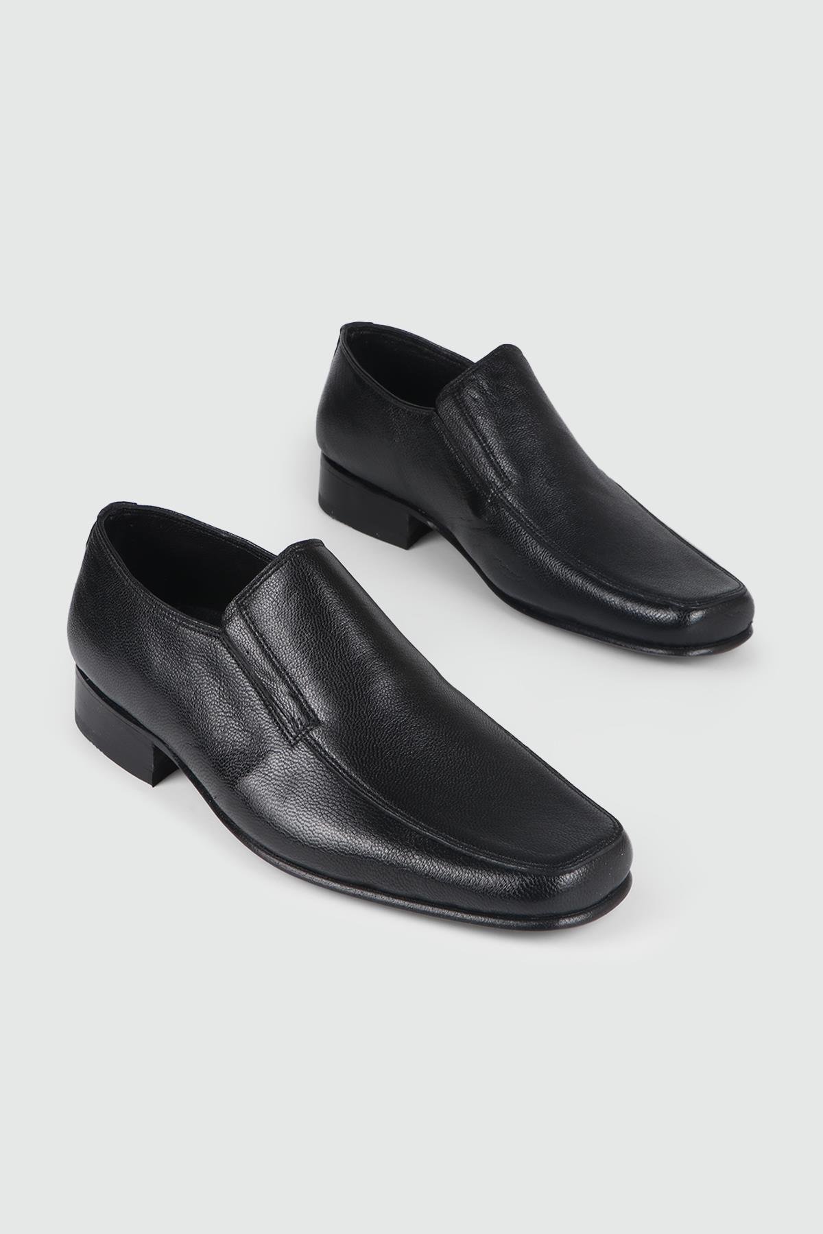 Günlük Deri Kösele Siyah Erkek Ayakkabı 050 Erkek Klasik Ayakkabı Suphi Şeker SUPHİ ŞEKER 050 MER KÖSELE