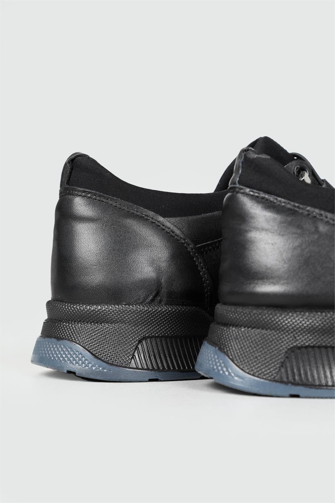 Günlük Deri Siyah Erkek Ayakkabı Ş-640 Erkek Günlük Ayakkabı Wow Plus WOW PLUS Ş-640 MER DERİ