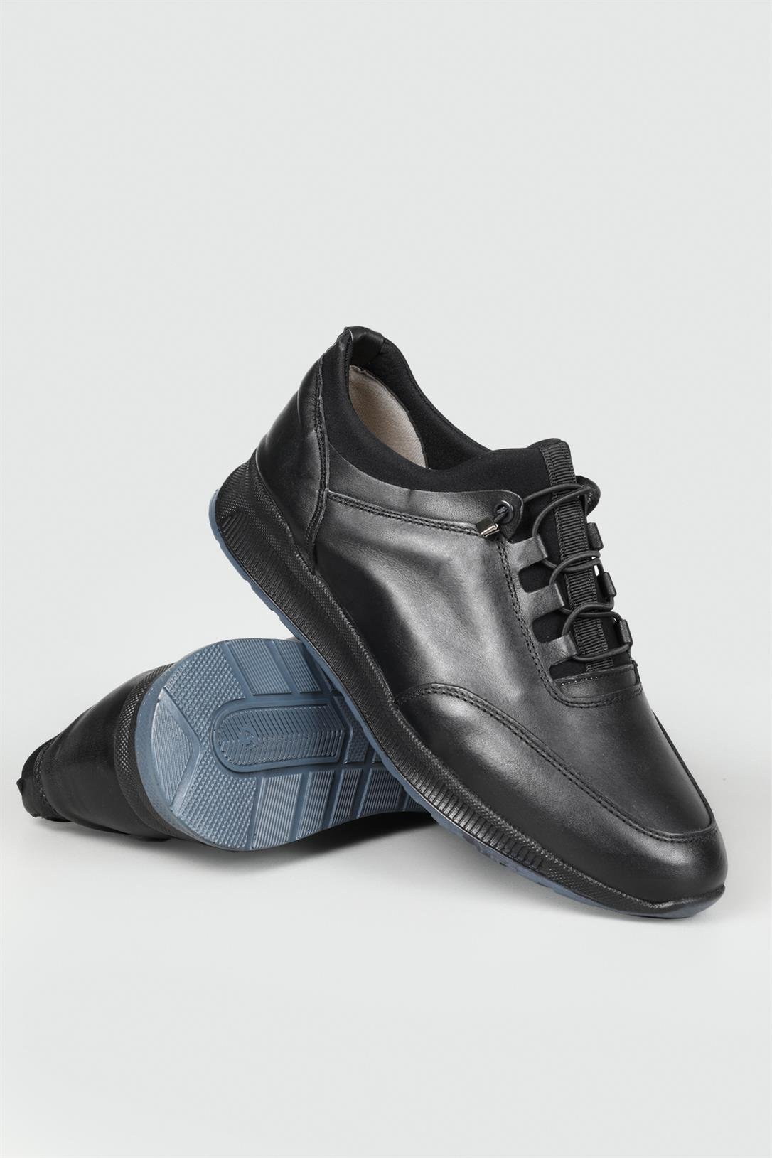 Günlük Deri Siyah Erkek Ayakkabı Ş-640 Erkek Günlük Ayakkabı Wow Plus WOW PLUS Ş-640 MER DERİ