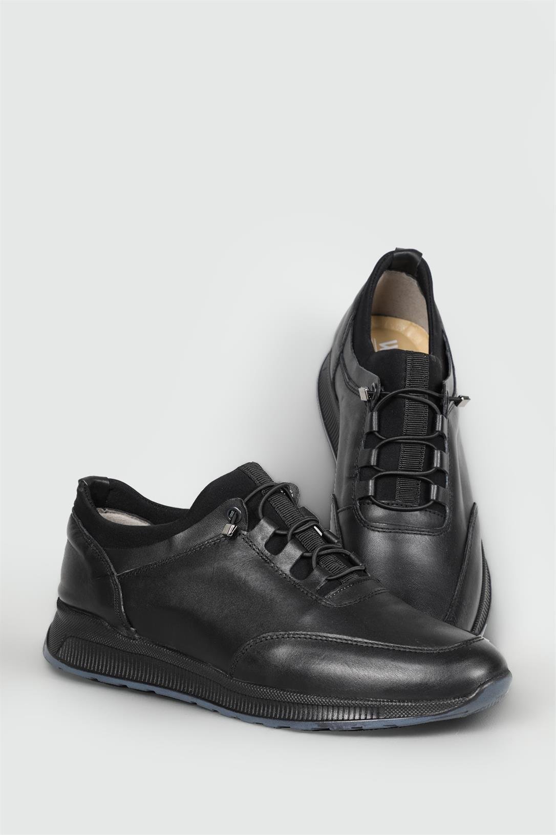 Günlük Deri Siyah Erkek Ayakkabı Ş-640 Erkek Günlük Ayakkabı Wow Plus WOW PLUS Ş-640 MER DERİ