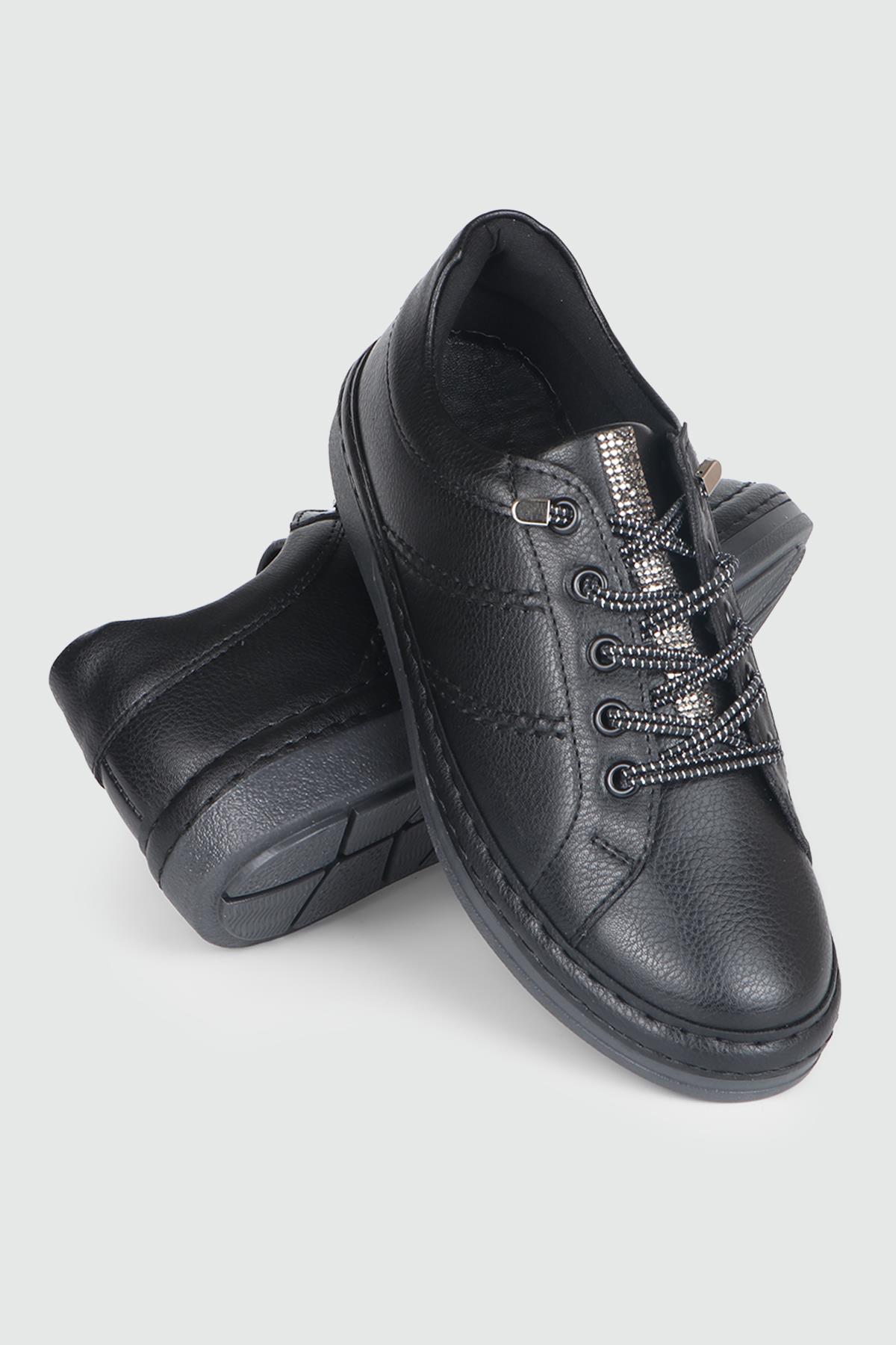 Günlük Deri Siyah Kadın Ayakkabı BH-3200 Kadın Günlük Ayakkabı Cıtyzen My Bella BH-3200 KADIN 24K