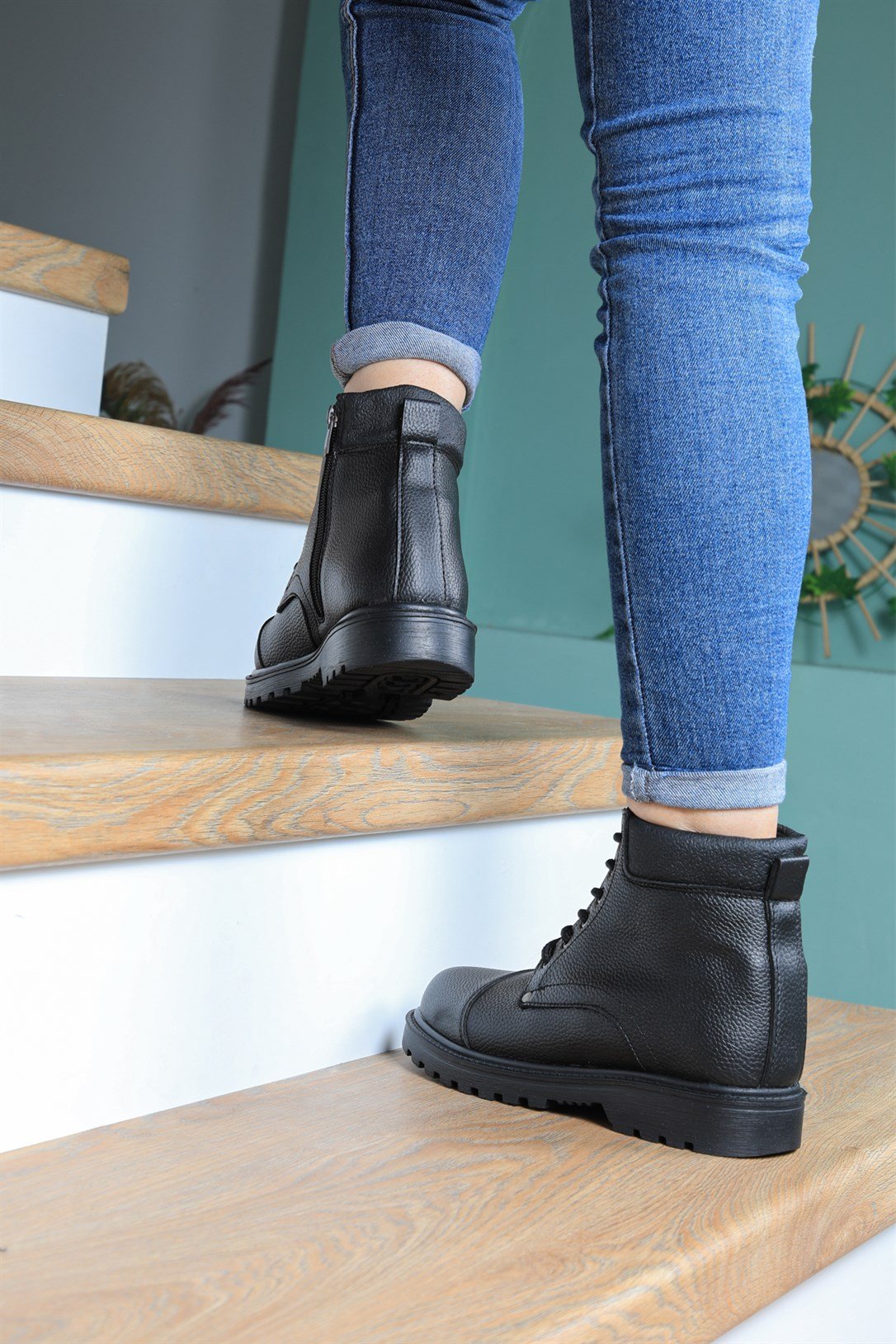 Günlük Fermuarlı Siyah Floter Unisex Bot 104 Unisex Günlük Confort Bot FALCON FALCON 104 UNİSEX BOT