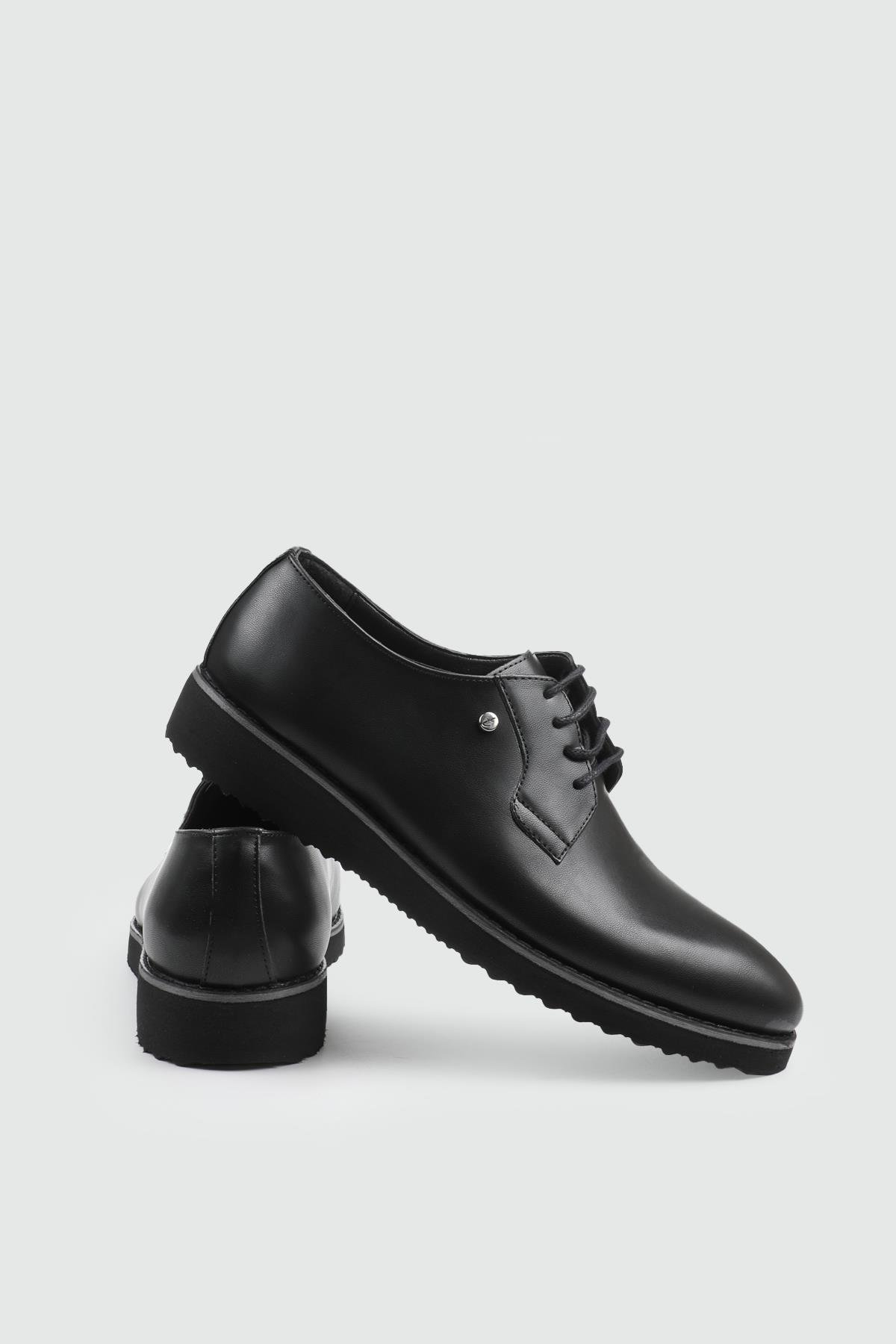 Günlük Klasik Siyah Erkek Ayakkabı TAMBOĞA-604 Erkek Klasik Ayakkabı Tamboğa TAMBOĞA 25Y-604 POLİ MER