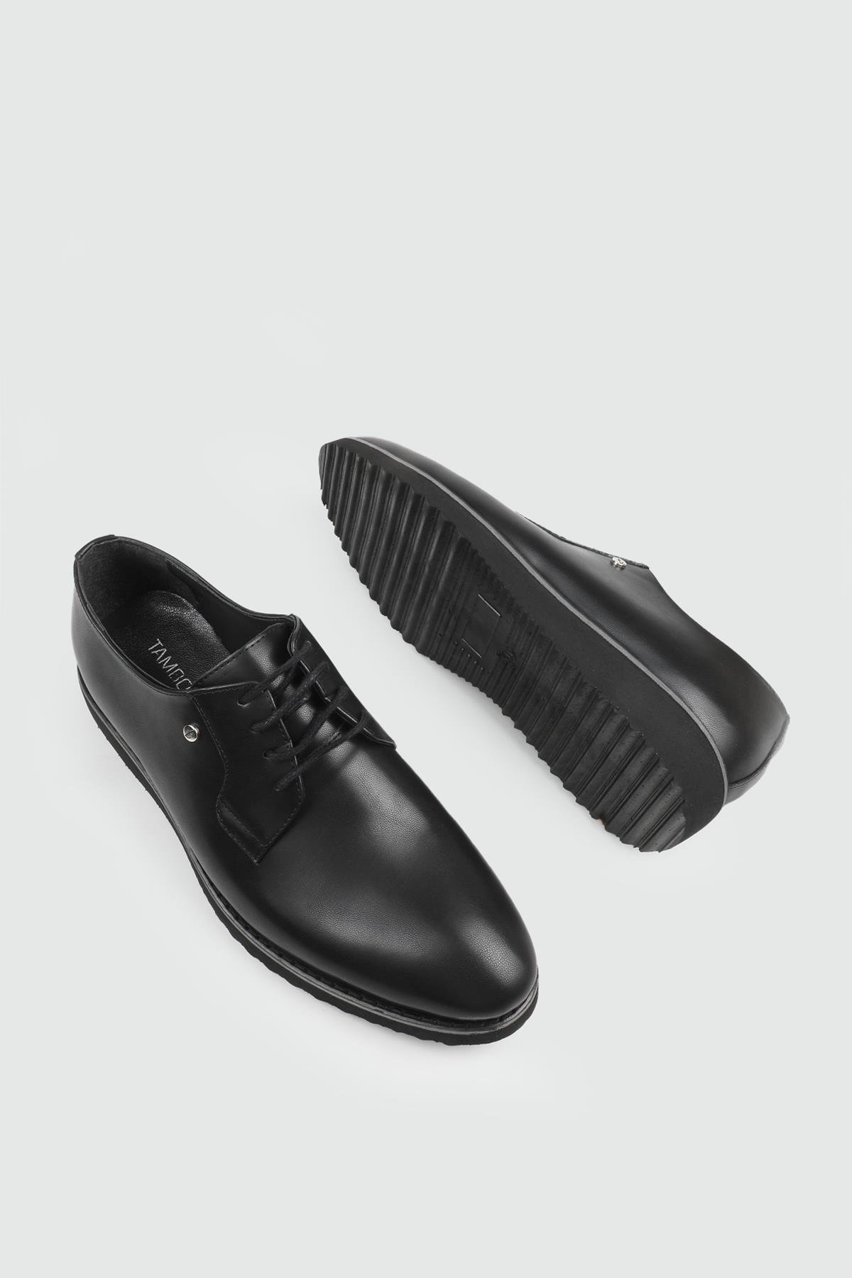 Günlük Klasik Siyah Erkek Ayakkabı TAMBOĞA-604 Erkek Klasik Ayakkabı Tamboğa TAMBOĞA 25Y-604 POLİ MER