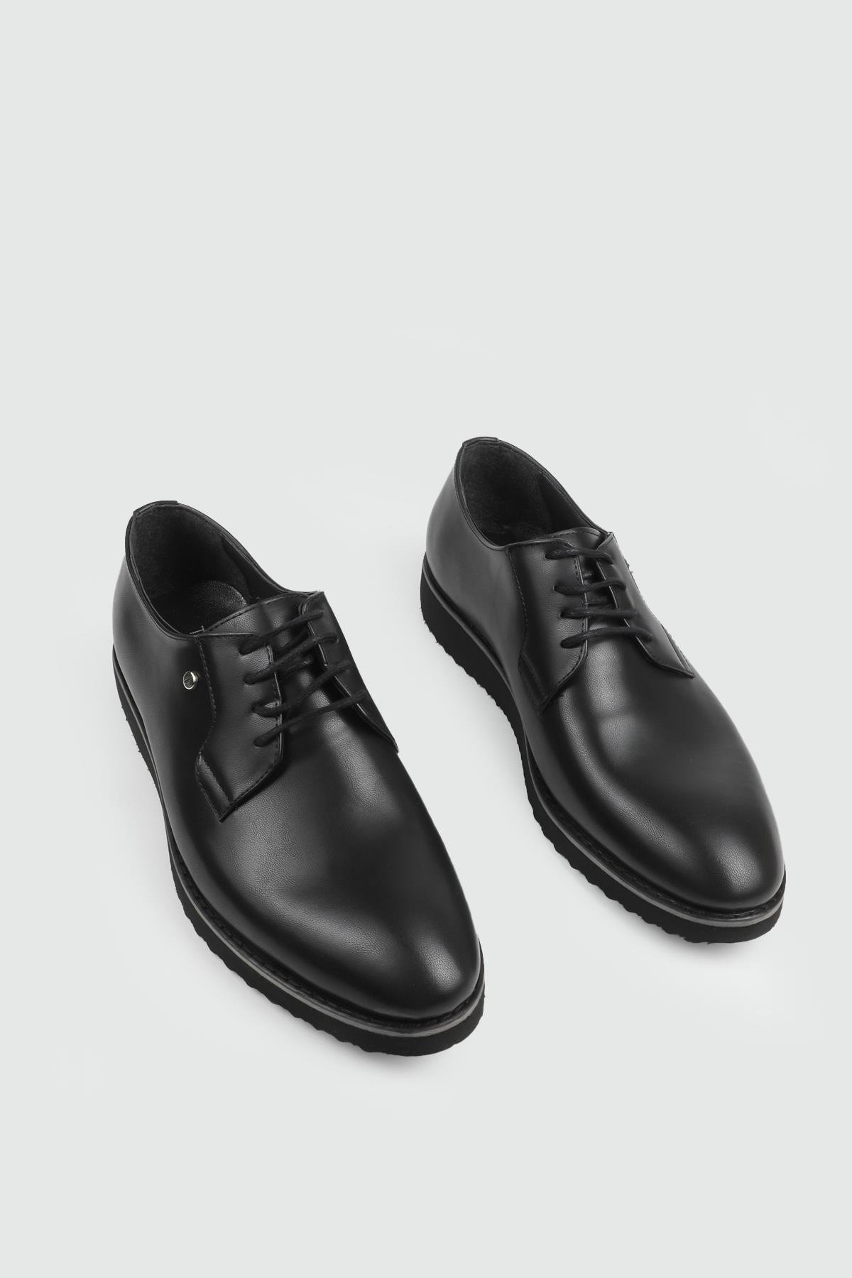 Günlük Klasik Siyah Erkek Ayakkabı TAMBOĞA-604 Erkek Klasik Ayakkabı Tamboğa TAMBOĞA 25Y-604 POLİ MER