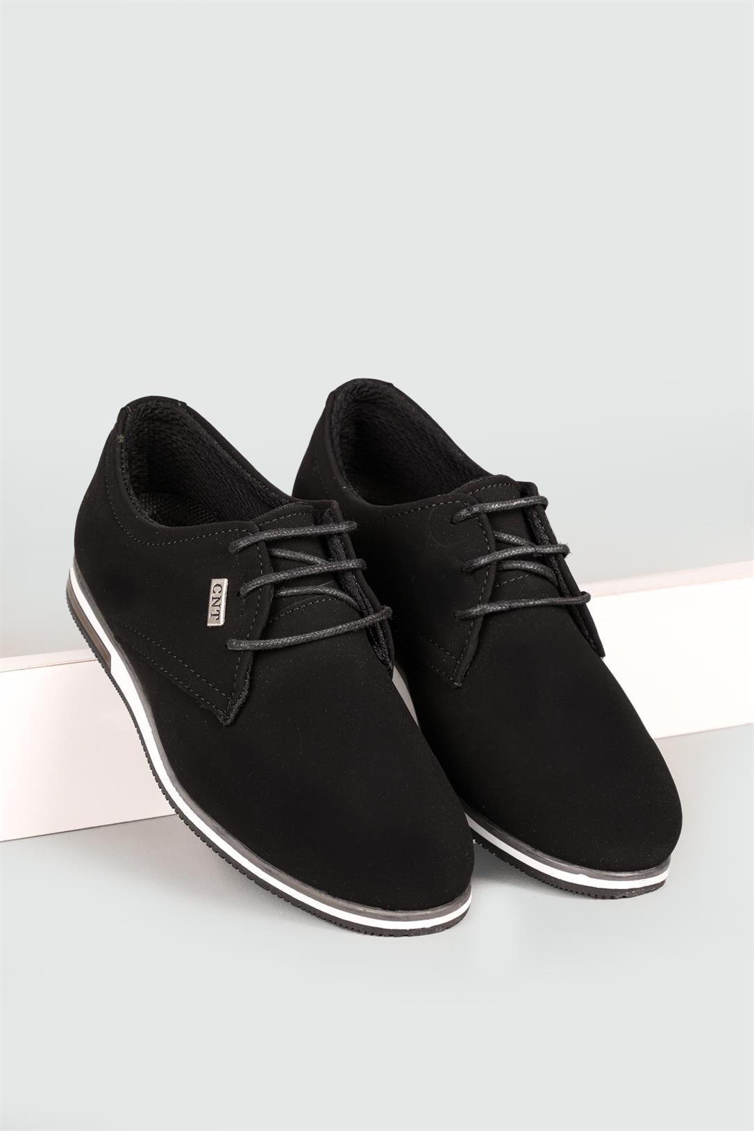 Günlük Klasik Siyah Nubuk Unisex Ayakkabı 210 Unisex Klasik Ayakkabı Conteyner CONTEYNER 210 UNİSEX AYAK