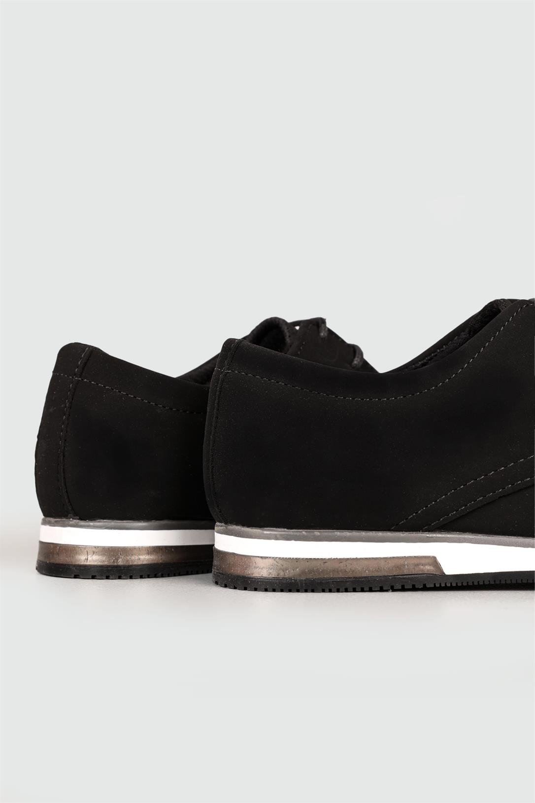 Günlük Klasik Siyah Nubuk Unisex Ayakkabı 210 Unisex Klasik Ayakkabı Conteyner CONTEYNER 210 UNİSEX AYAK