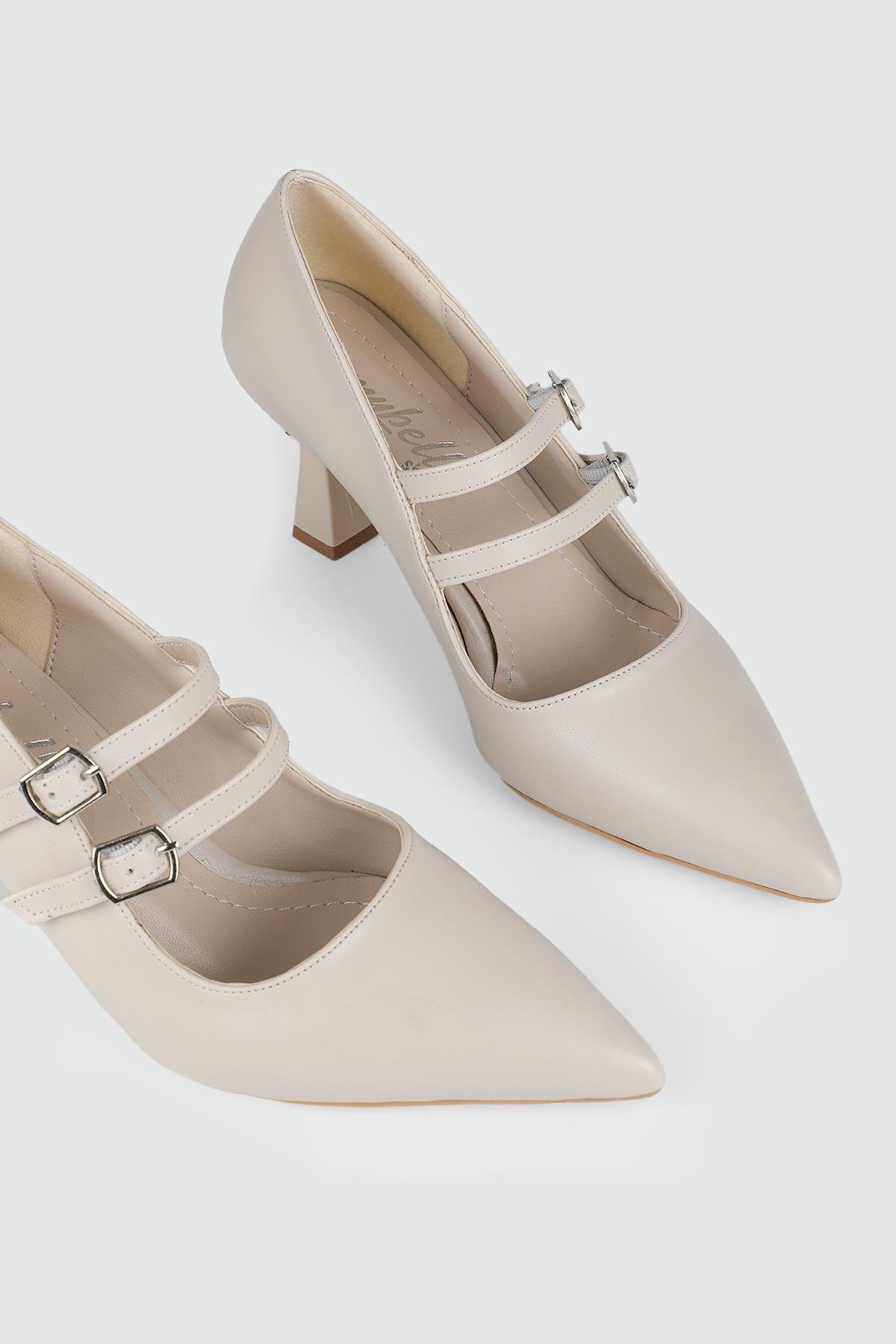 Günlük Klasik Tokalı Ten Kadın Ayakkabı KRD-602 Kadın Alçak Topuklu MyBella My Bella KRD-602 KADIN 24Y