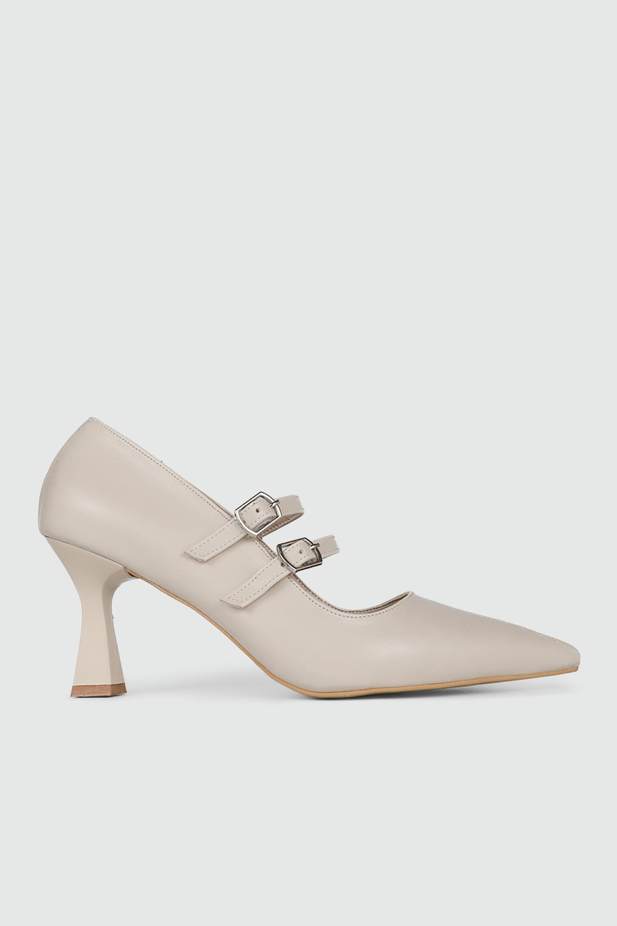 Günlük Klasik Tokalı Ten Kadın Ayakkabı KRD-602 Kadın Alçak Topuklu MyBella My Bella KRD-602 KADIN 24Y