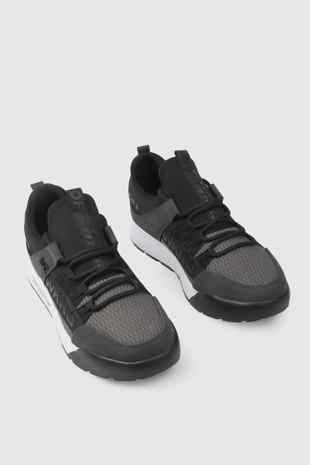 Günlük Koşu Yürüyüş Füme Siyah Erkek Spor Ayakkabı 2300 Erkek Sneaker Wickers WİCKERS 25Y 2300 MER SPOR