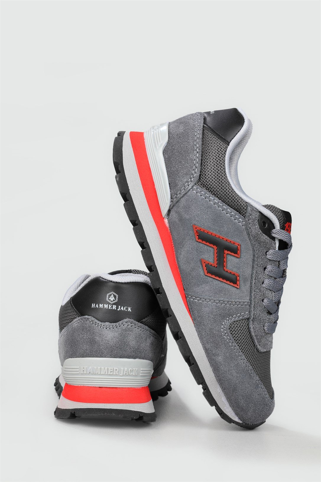 Günlük Koşu Yürüyüş Gri Kırmızı Unisex Spor Ayakkabı PERU Unisex Günlük Spor Ayakkabı Hammer Jack HAMMER JACK PERU GAR