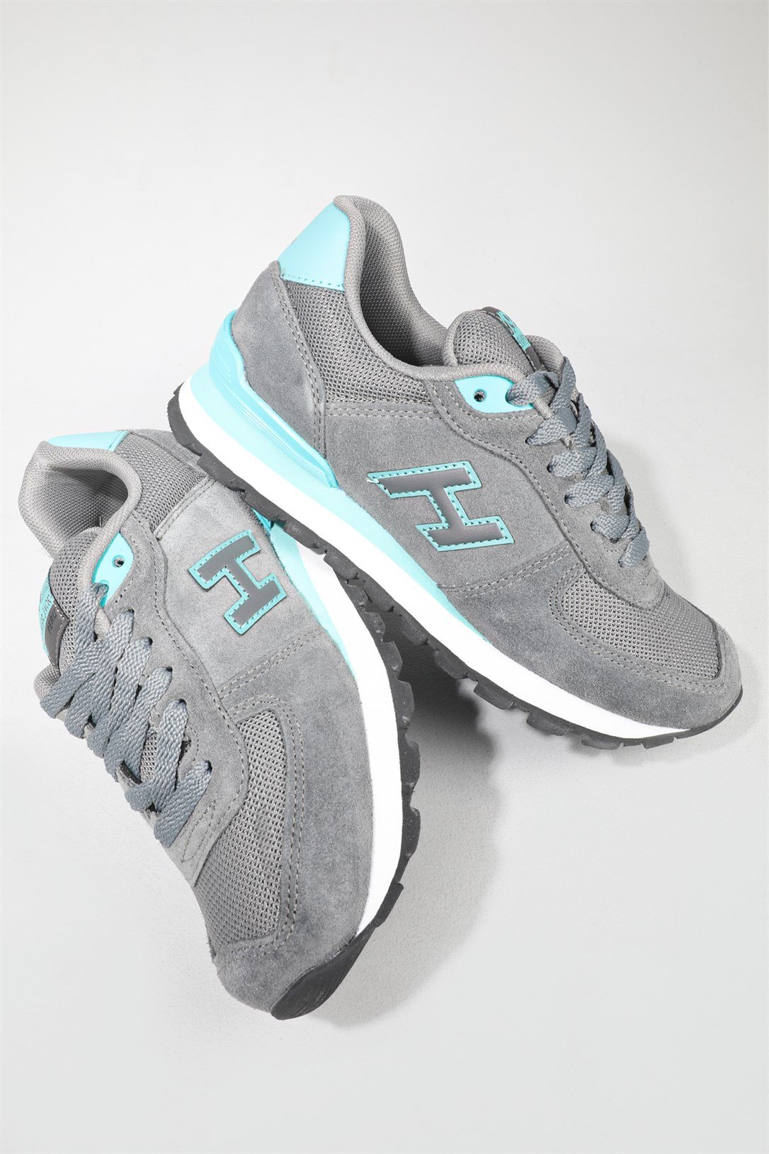 Günlük Koşu Yürüyüş Gri Turkuaz Unisex Spor Ayakkabı PERU Unisex Günlük Spor Ayakkabı Hammer Jack HAMMER JACK PERU GAR