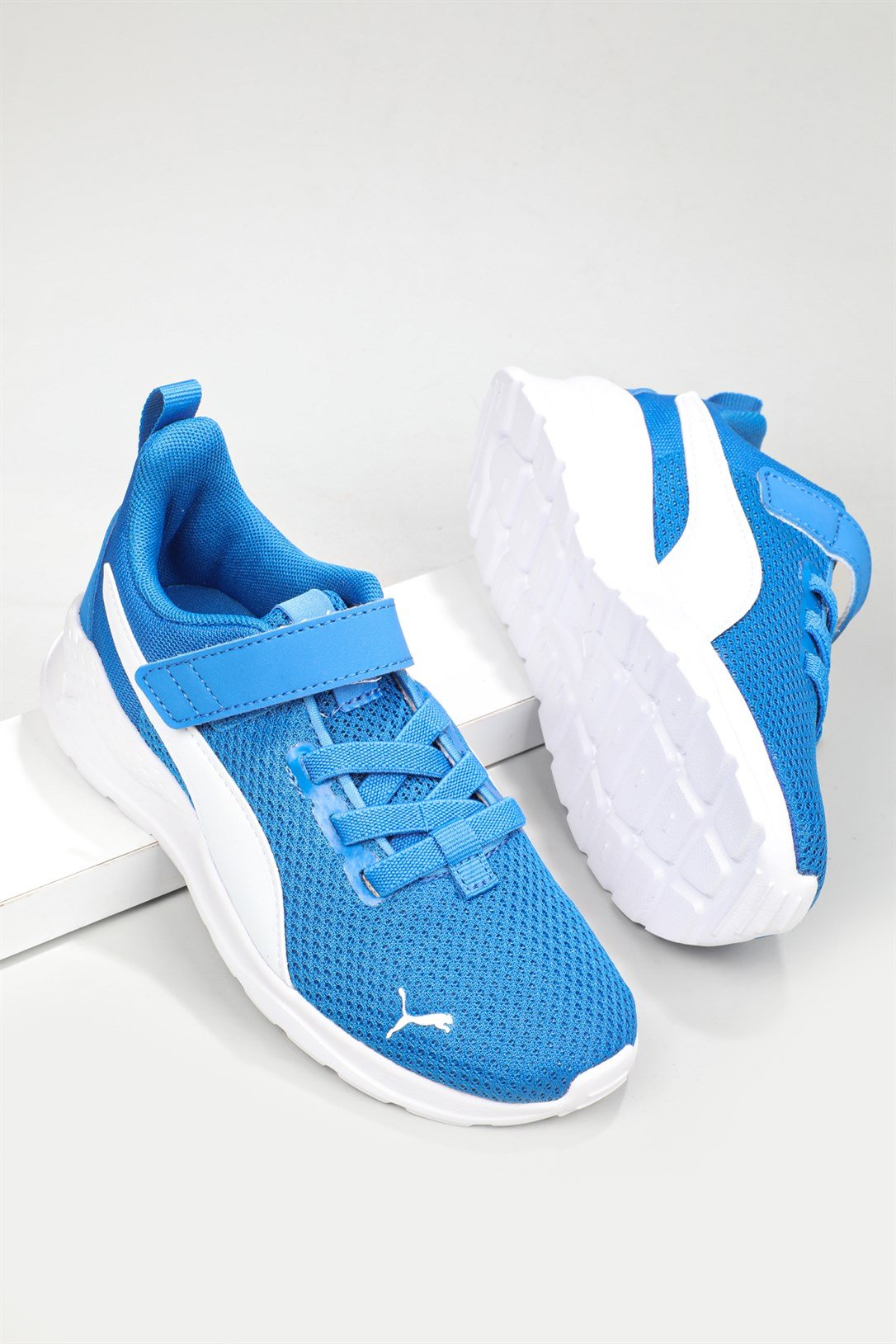Günlük Koşu Yürüyüş Sax Mavi Beyaz Çocuk Spor Ayakkabı 372009-20 Çocuk Koşu / Yürüyüş Puma PUMA 372009-20 PAT FLT