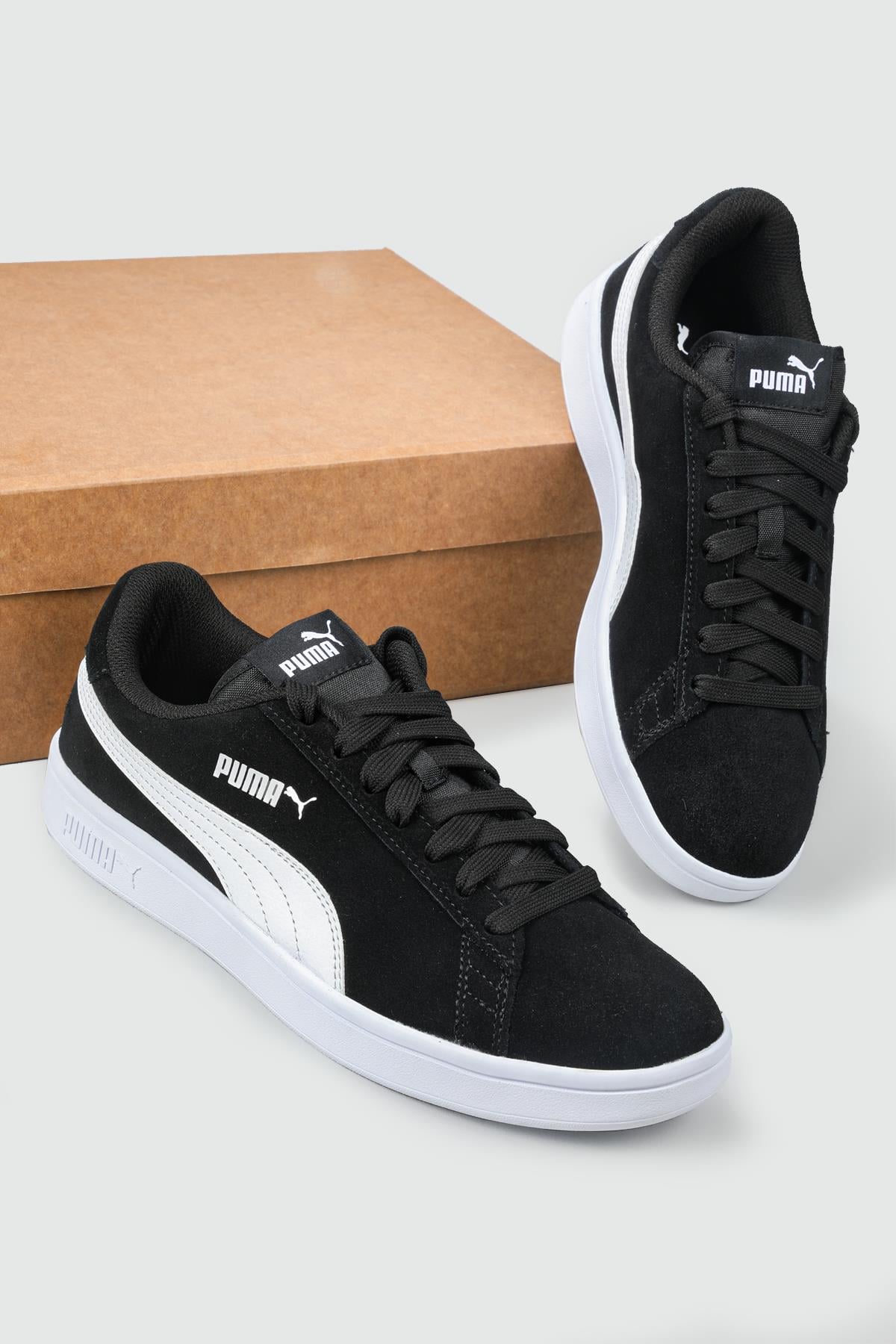 Günlük Koşu Yürüyüş Siyah Beyaz Nubuk Erkek Spor Ayakkabı 364989-01 Erkek Koşu / yürüyüş Puma PUMA 364989-01 SMASH 22K