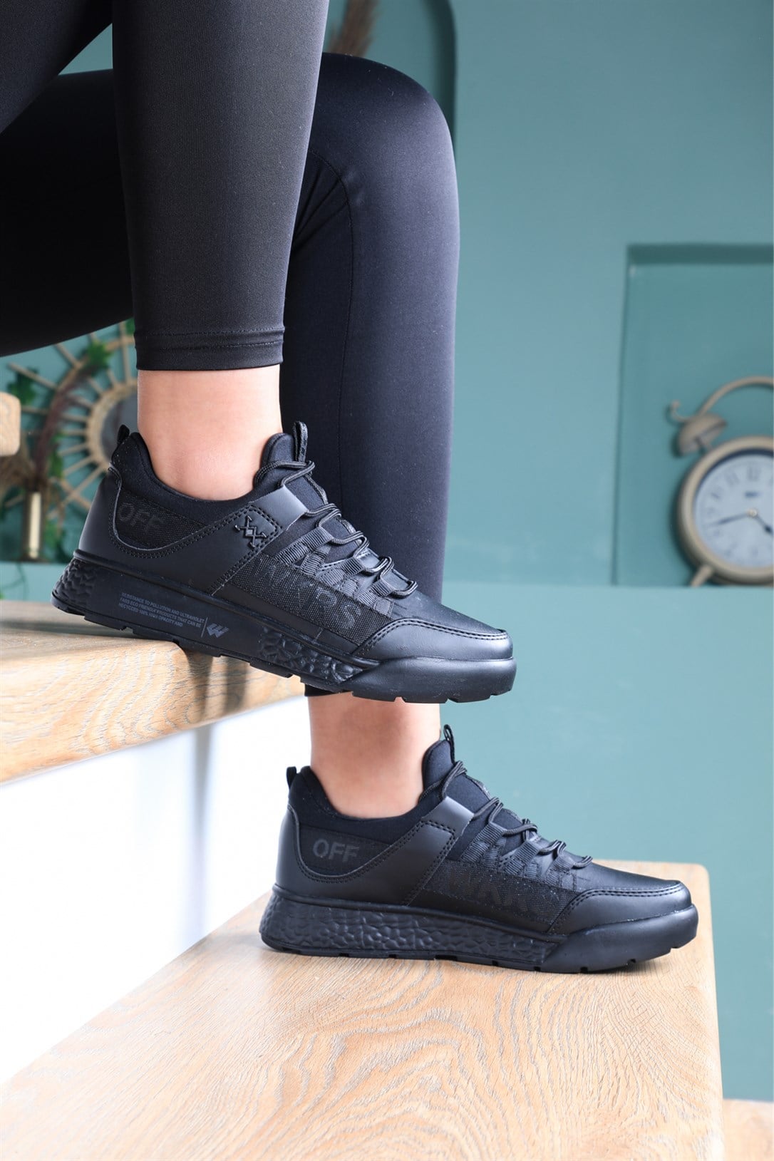 Günlük Koşu Yürüyüş Siyah Füme Unisex Spor Ayakkabı 2300 Unisex Günlük Spor Ayakkabı Wickers WİCKERS 2300 UNİSEX CİLT
