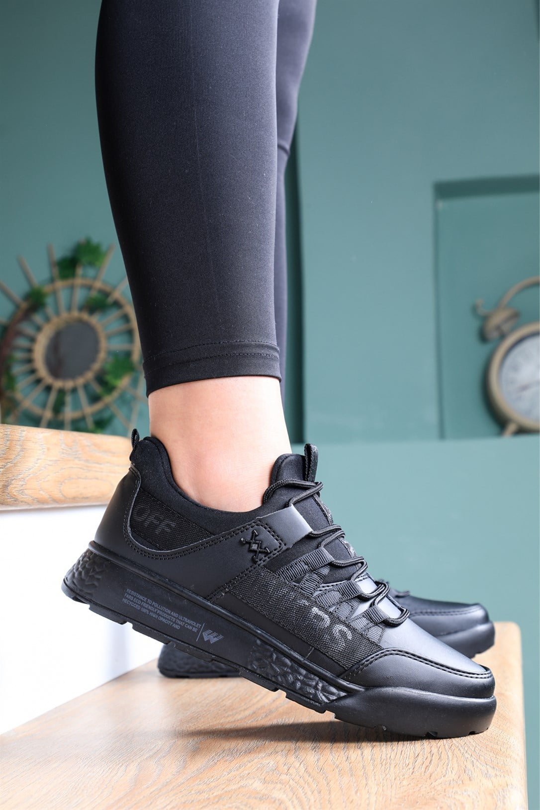 Günlük Koşu Yürüyüş Siyah Füme Unisex Spor Ayakkabı 2300 Unisex Günlük Spor Ayakkabı Wickers WİCKERS 2300 UNİSEX CİLT